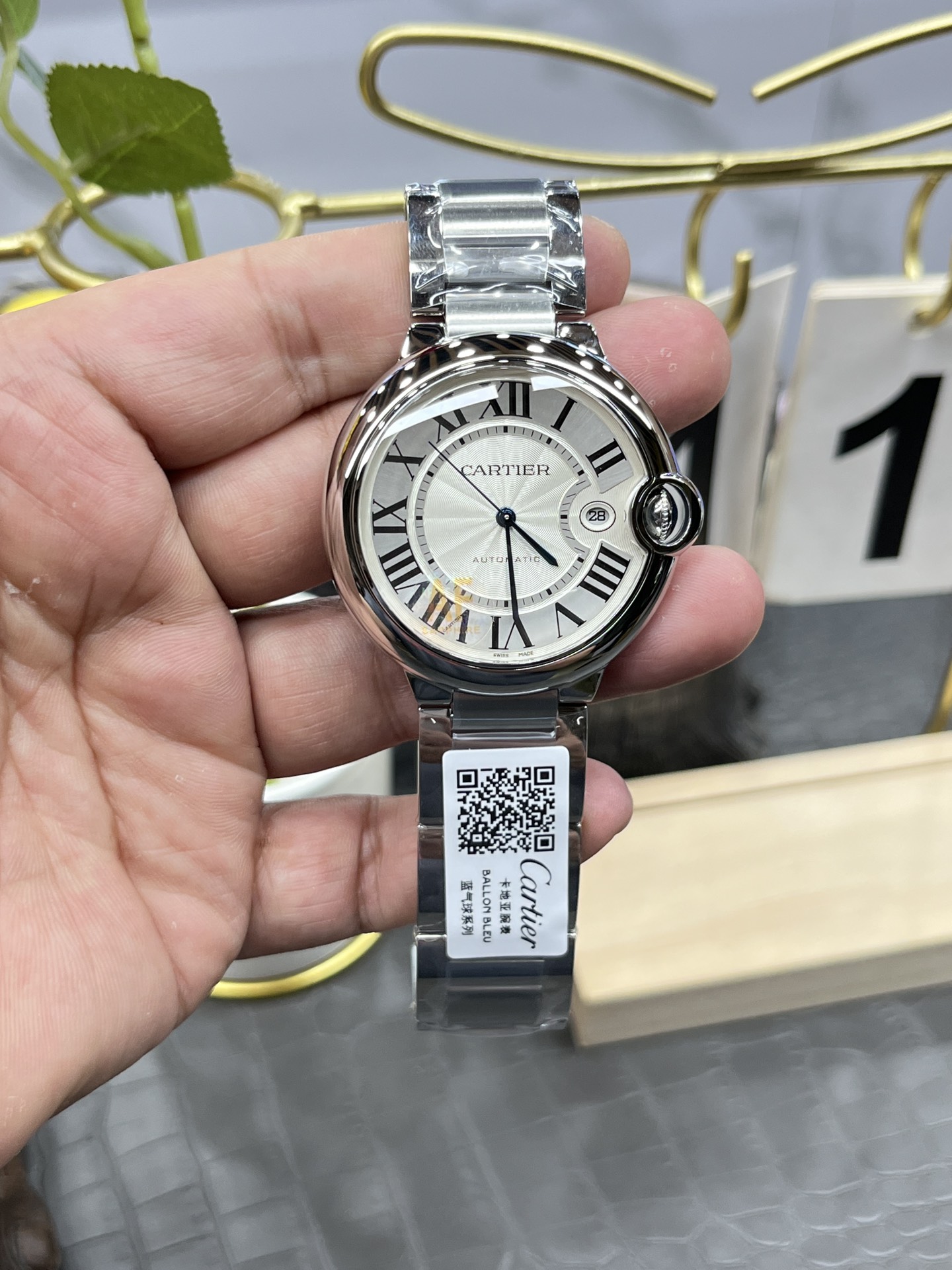 까르띠에 발롱블루 42mm AF공장 2824 오토매틱 무브먼트 시걸 무브먼트 오토매틱 무브먼트 블루 레플리카 42592