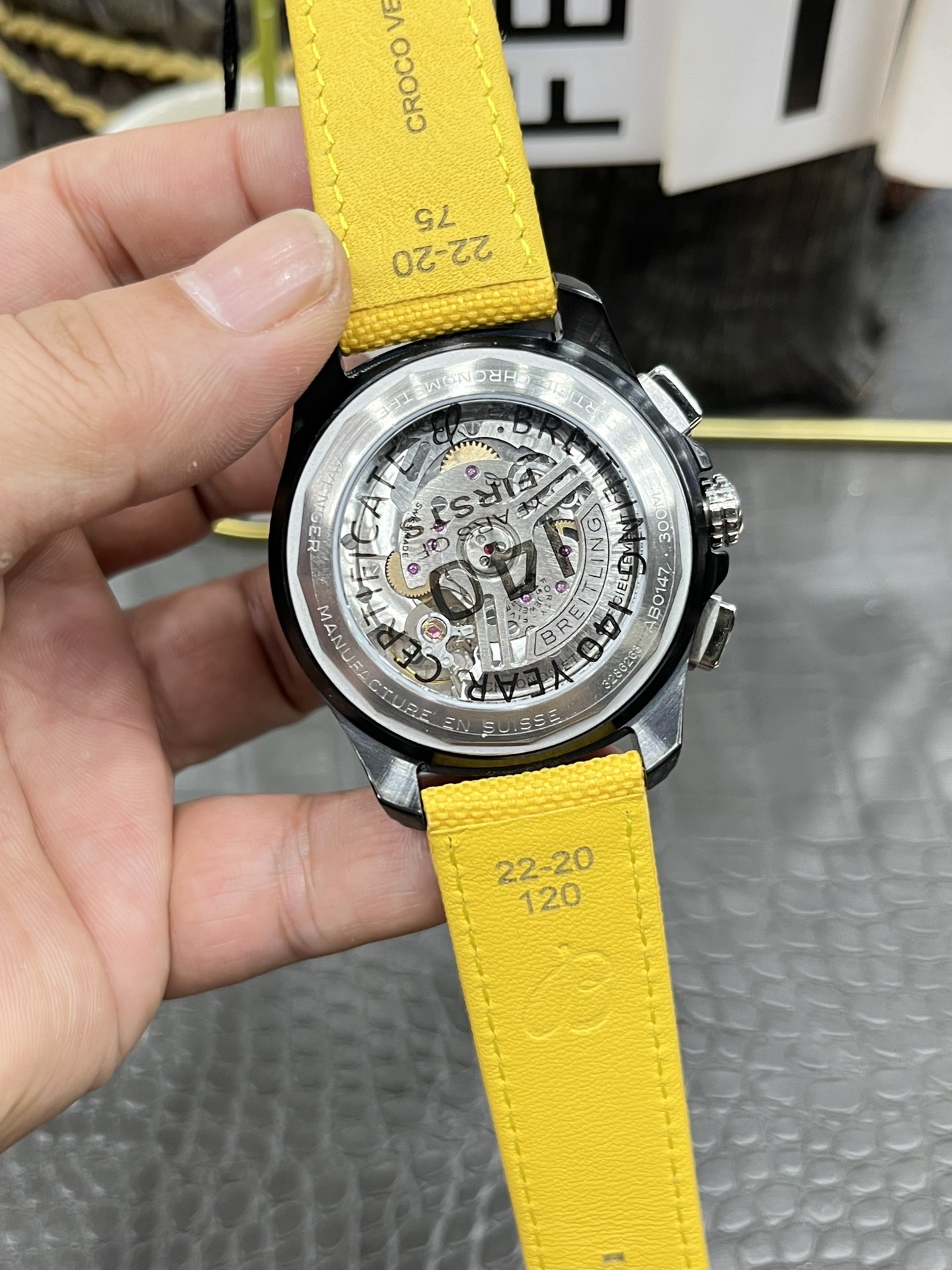 Breitling Avenger B01 Chronograph 44 Jet Yellow Dial Men's Watch A014B-1CAA 8 i1739545904 2717 2