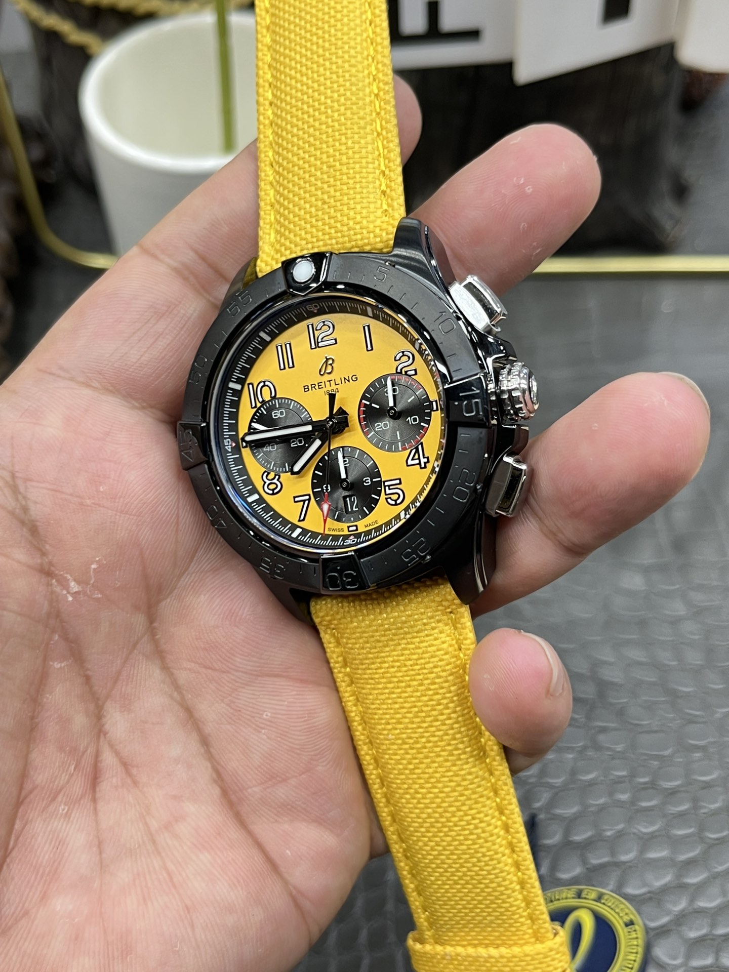 Breitling Avenger B01 Chronograph 44 Jet Yellow Dial Men's Watch A014B-1CAA 6 i1739545904 5101 7