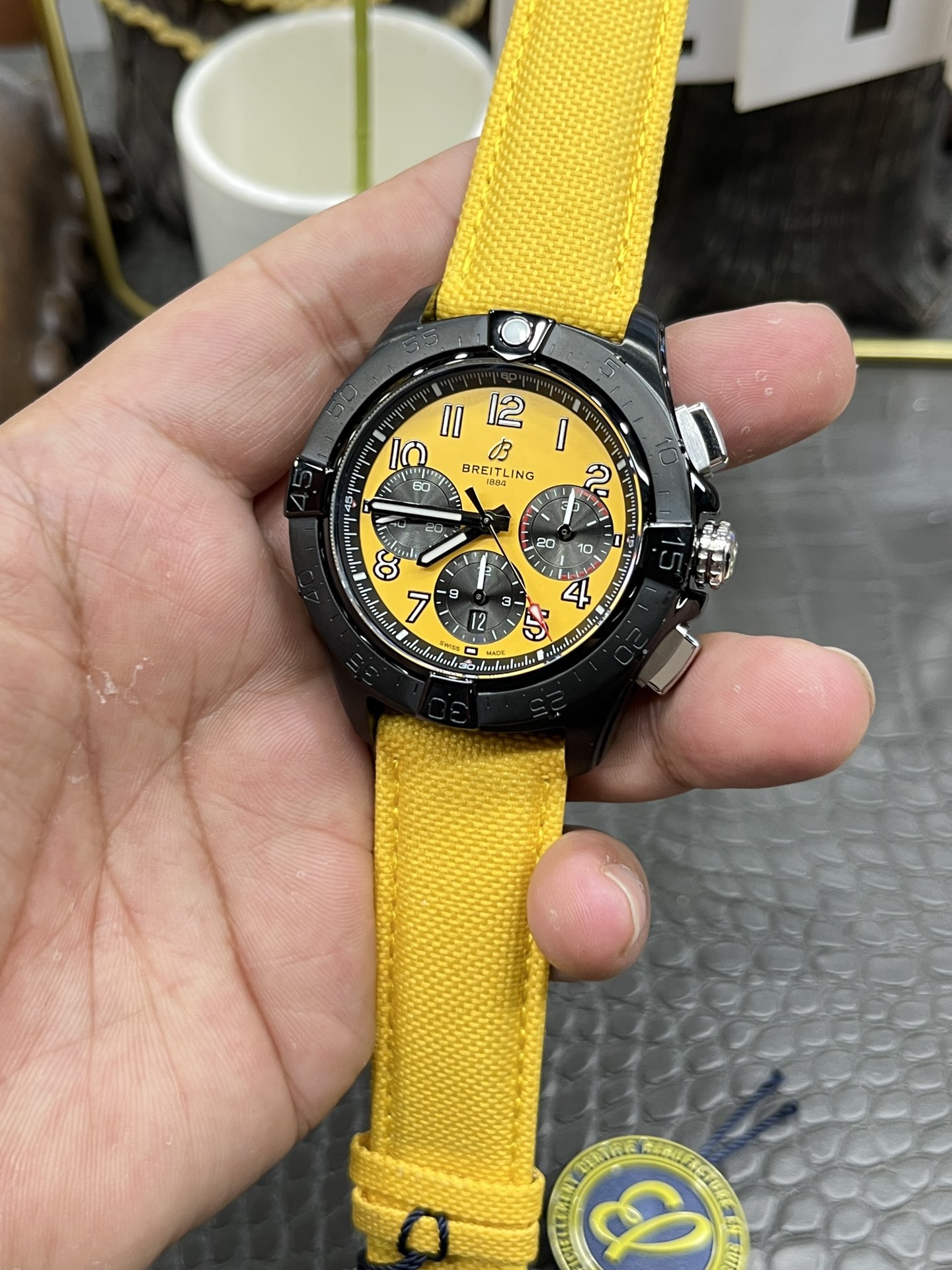 Breitling Avenger B01 Chronograph 44 Jet Yellow Dial Men's Watch A014B-1CAA 3 i1739545904 7722 5