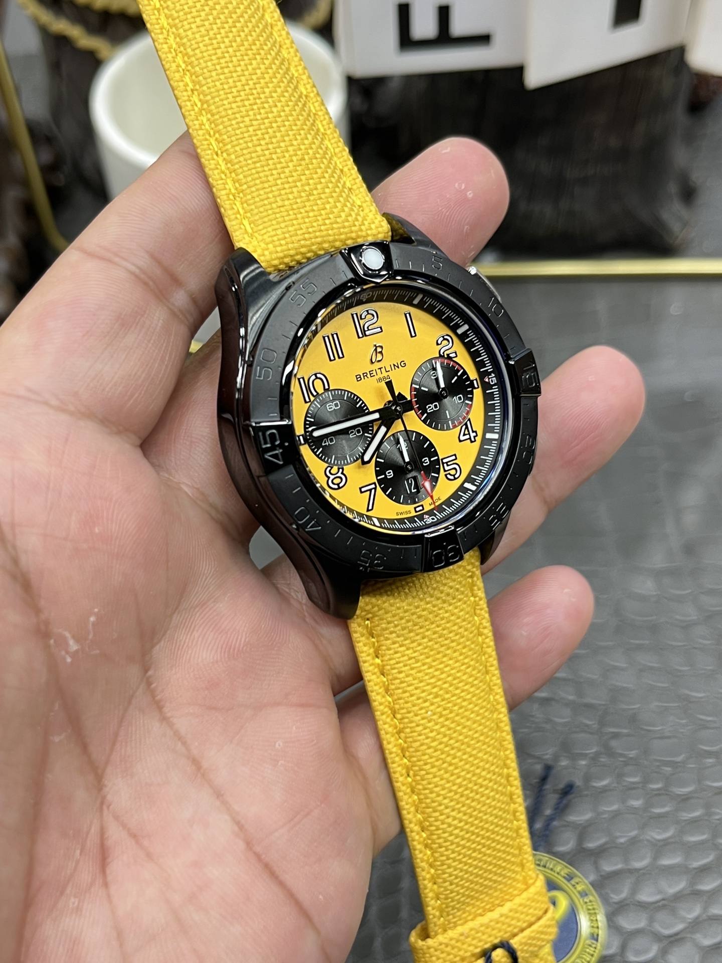 Breitling Avenger B01 Chronograph 44 Jet Yellow Dial Men's Watch A014B-1CAA 5 i1739545906 2298 0