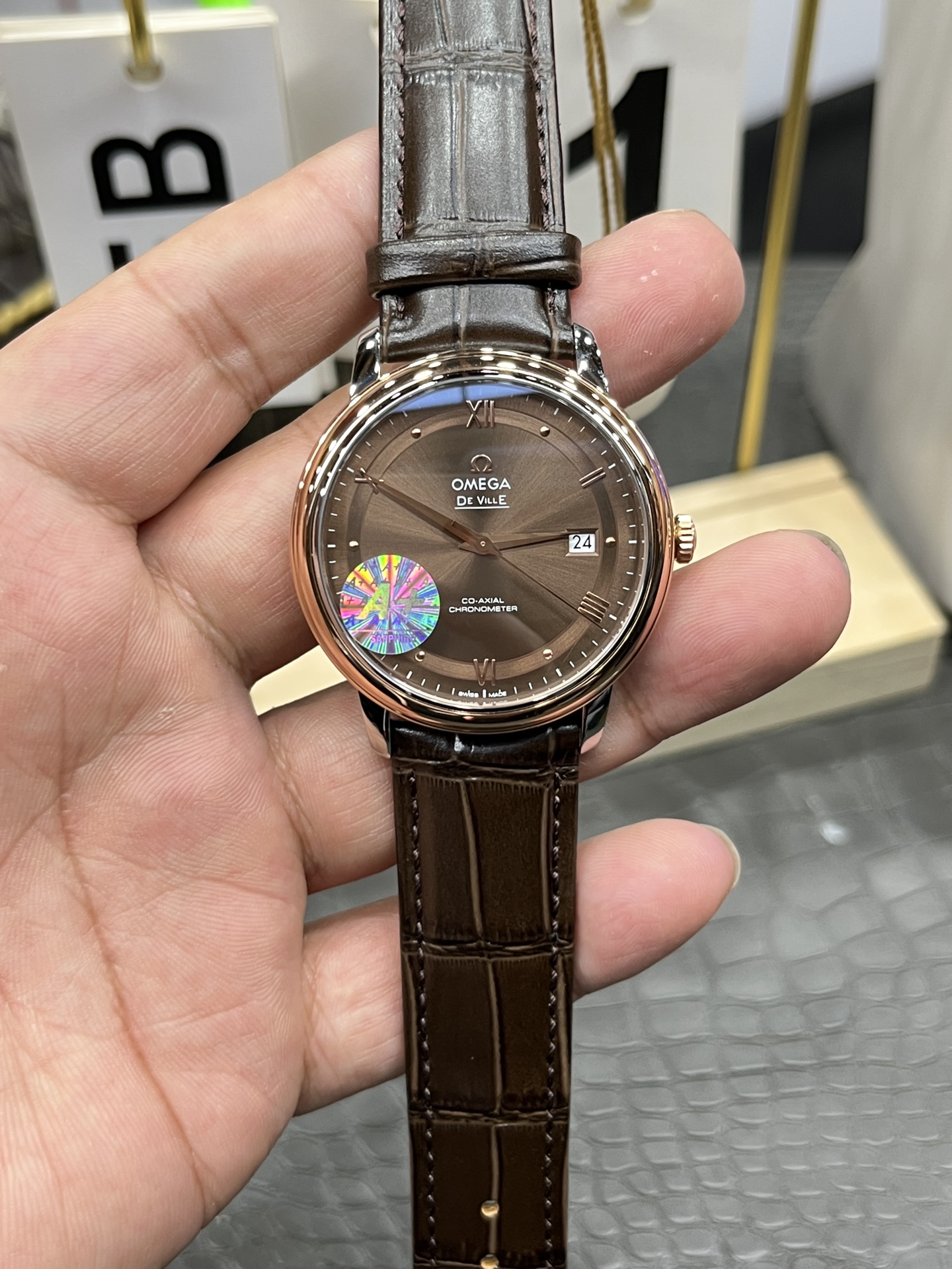 오메가 드빌 프레스티지 39.5mm 남성 자동 기계식 A+공장 시계 레플리카 44591
