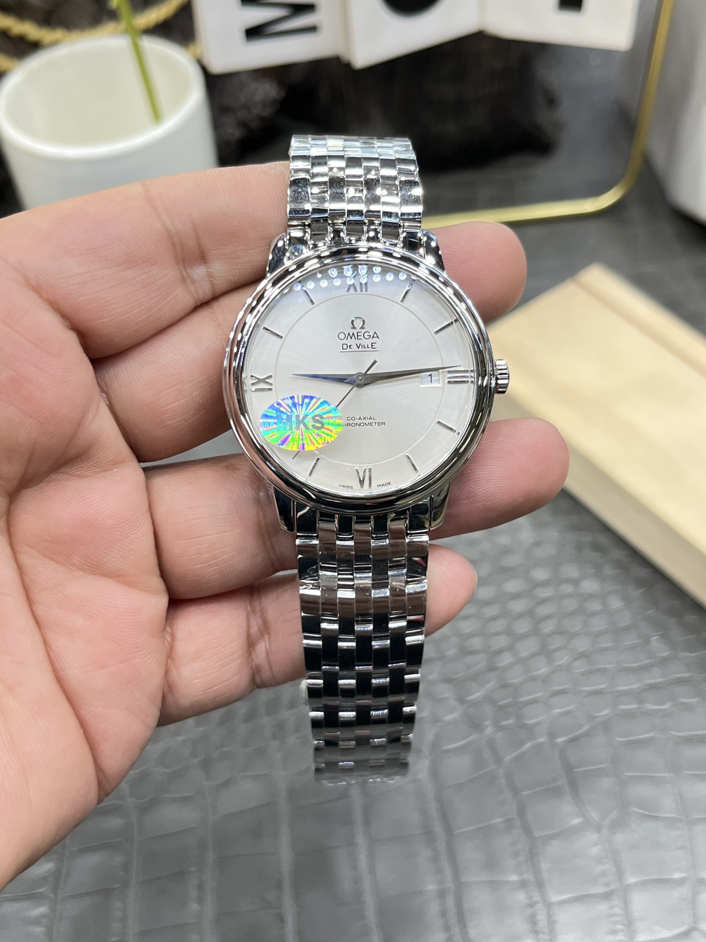 NO:158227,MKS Omega Butterfly/39.5mm*9.5mm/Japan Citizen fully automatic, omega19860909MKS欧米茄蝶飞/39.5mm*9.5mm/日本西铁城全自动,,omega,Watch