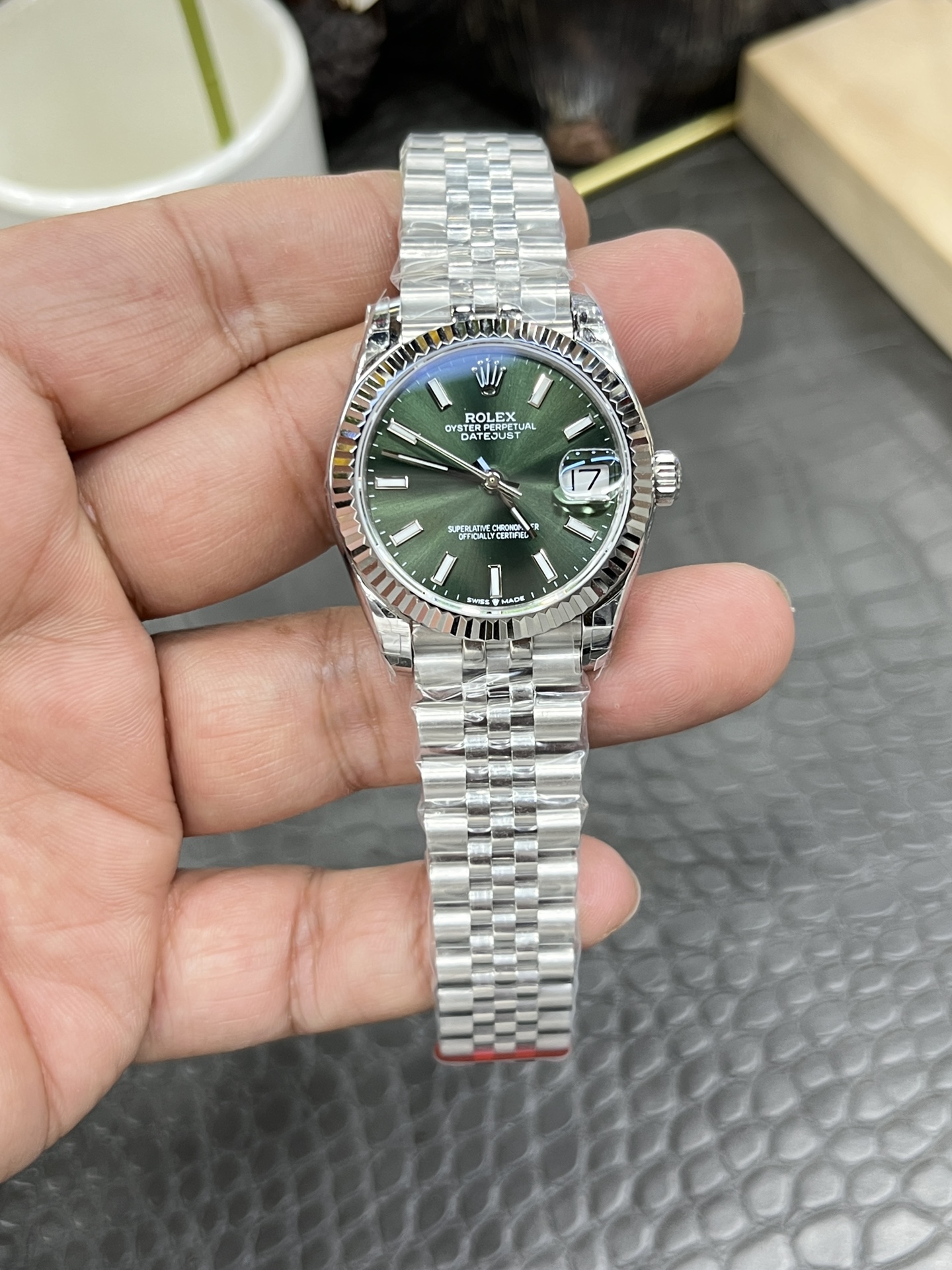 NO:158251,GS Rolex Log Series/31mm green surface/equipped with Hangzhou Cal.2236 fully automatic machinery, Rolex19860909GS劳力士日志系列/31mm绿面/搭载杭州Cal.2236全自动机械,,rolex,Watch
