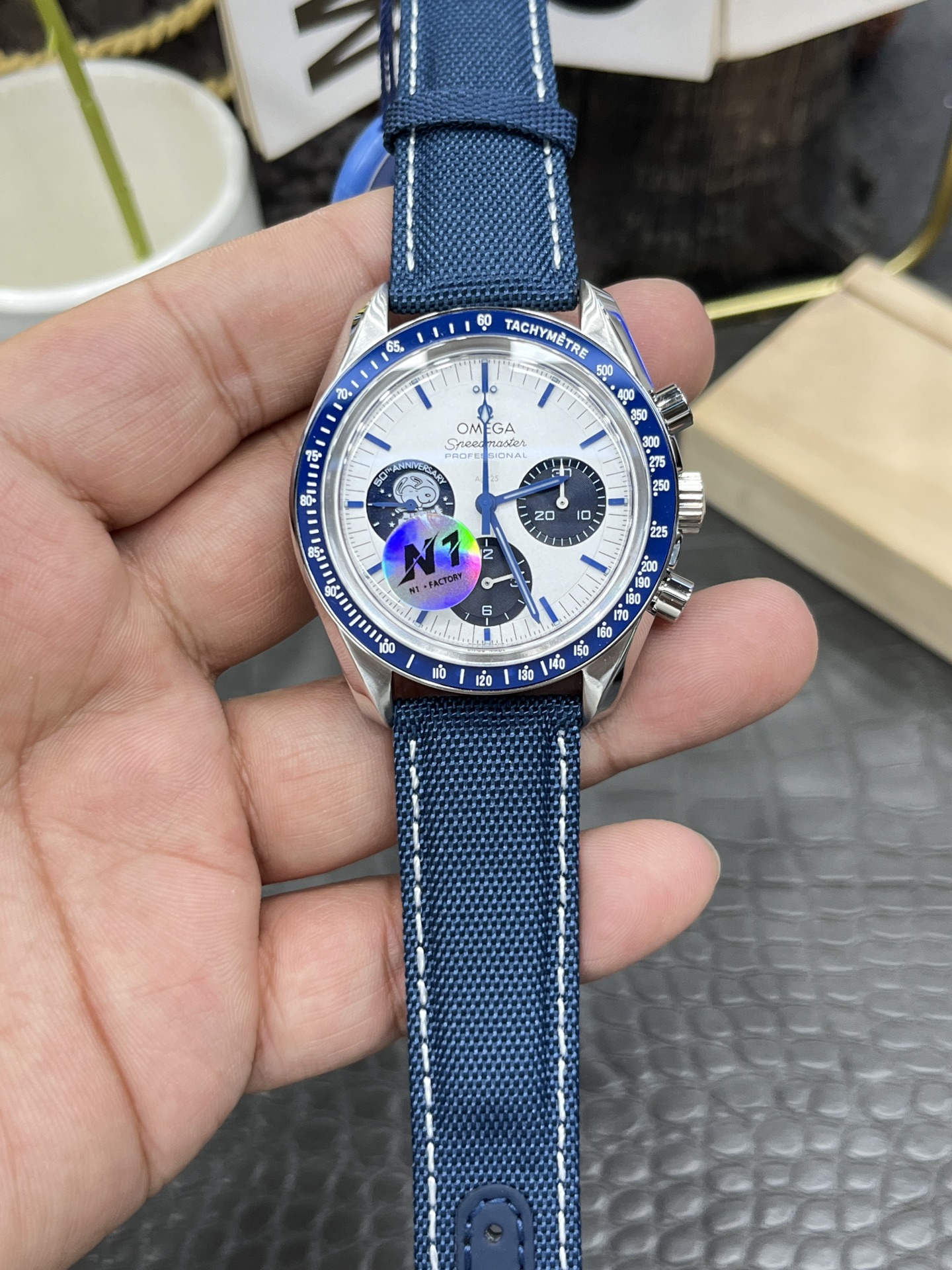 NO:158254,N1 Omega Snoopy Moon landing/42mm/Equipped with Shanghai Cal.3861 fully automatic mechanical spacecraft, omega19860909N1欧米茄史努比登月/42mm/搭载上海Cal.3861全自动机械飞船,,omega,Watch