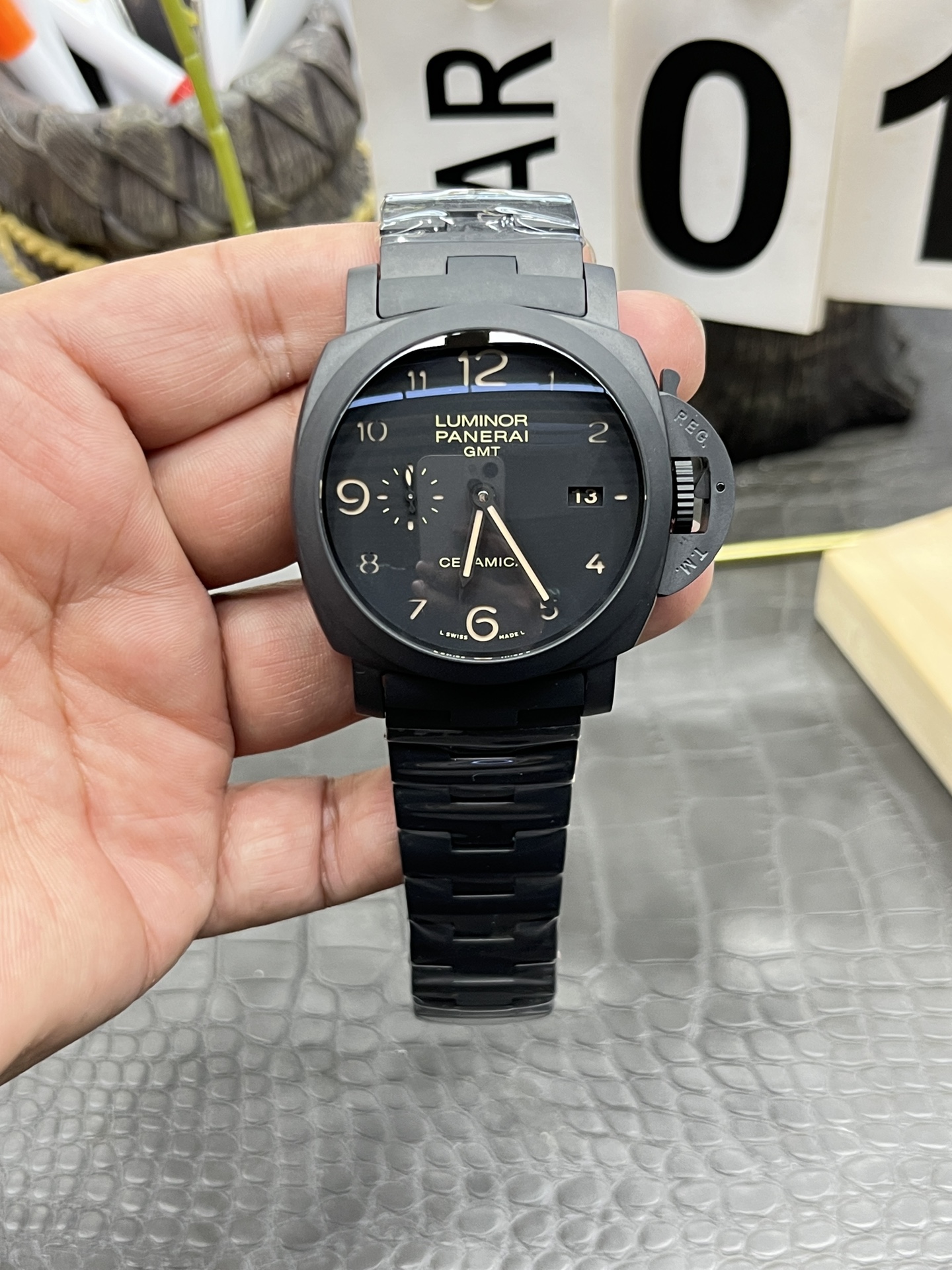 NO:158257,VS Panerai full ceramic series/44mm/equipped/B fully automatic machinery,19860909VS沛纳海全陶瓷系列/44mm/搭载/B全自动机械,,Watch