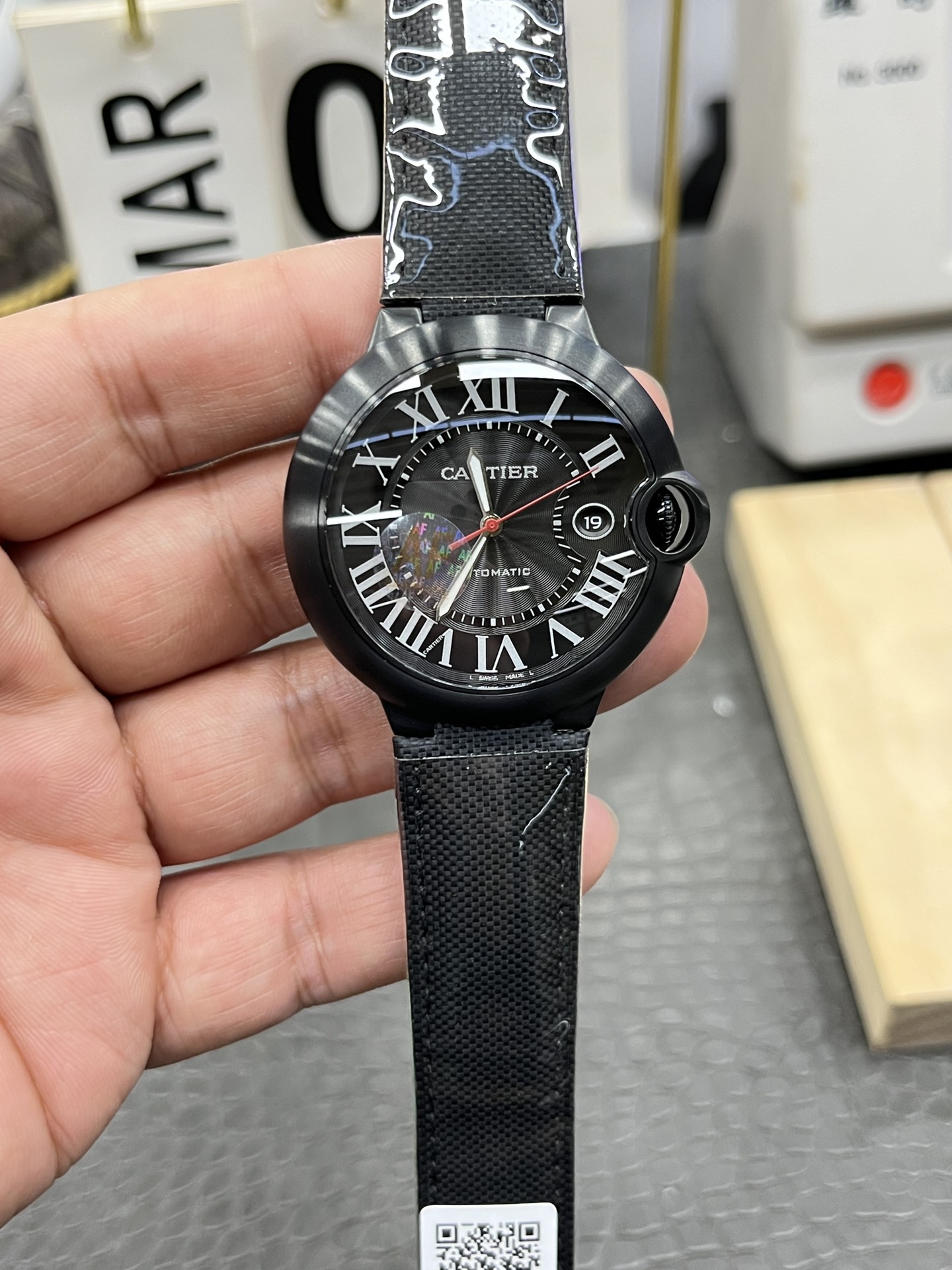 까르띠에 발롱블루 42mm AF공장 2824 오토매틱 무브먼트 오토매틱 무브먼트 블루 블랙 레플리카 42587