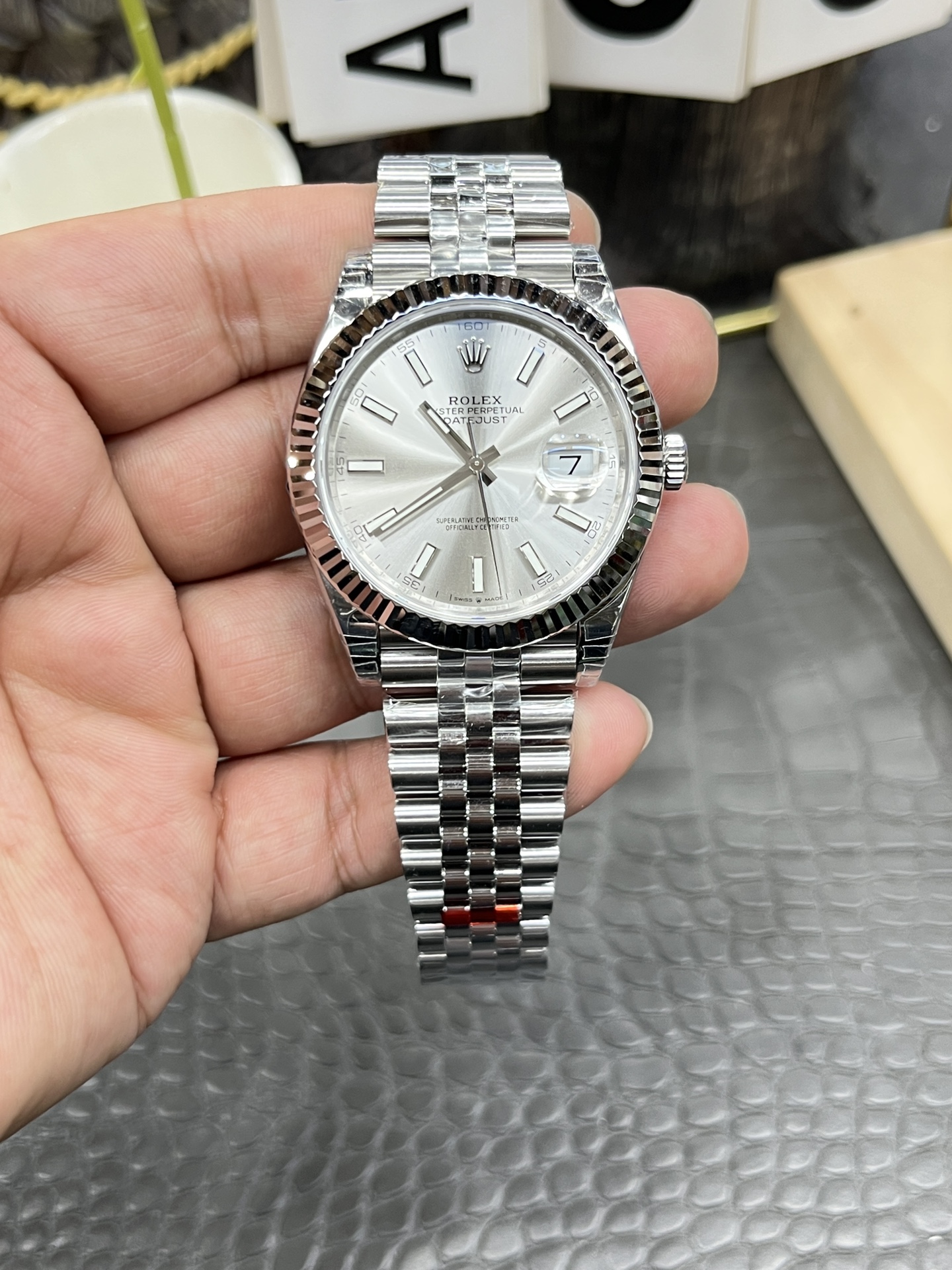 NO:158268,VS Rolex Log Series/41mm Silver Log/Dandong Fully Automatic Machinery, Rolex19860909VS劳力士日志系列/41mm银日志/丹东全自动机械,,rolex,Watch