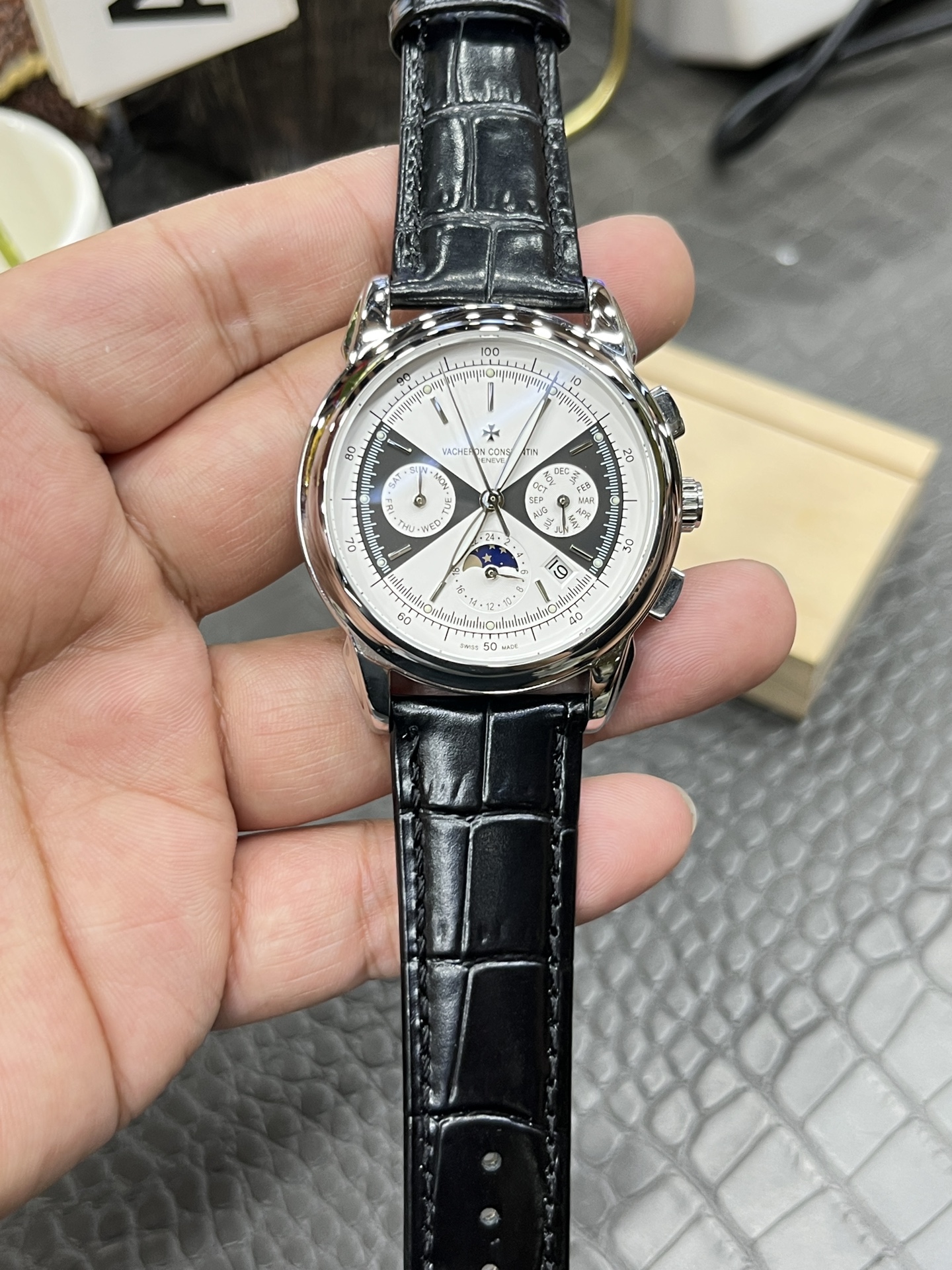 NO:158264,TW Vacheron Constantin series/41mm/equipped with Shanghai-modified multi-function fully automatic machinery, vacheron19860909TW江诗丹顿传袭系列/41mm/搭载上海改多功能全自动机械,,vacheron,Watch