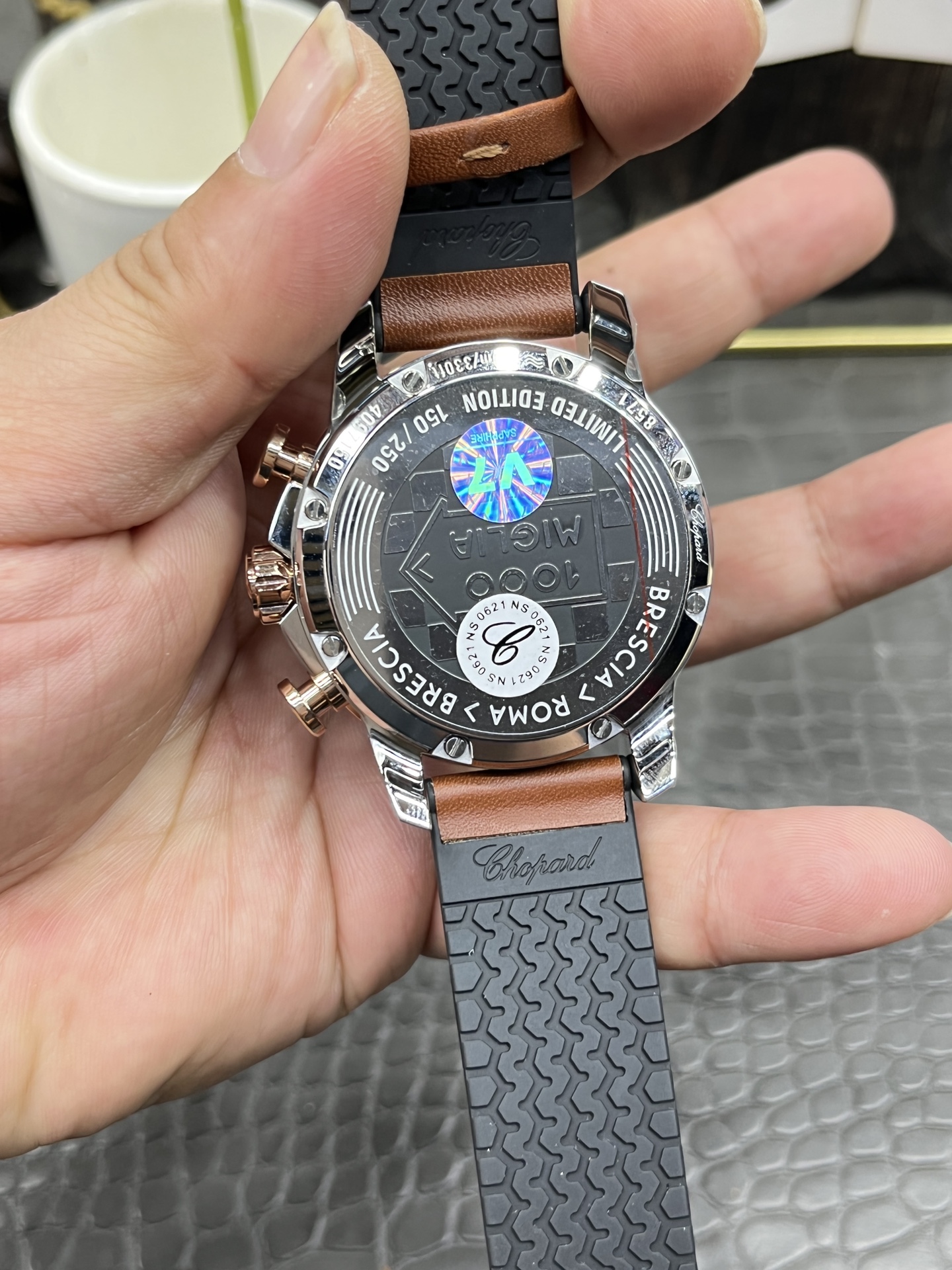 쇼파드 밀레밀리아 레이싱 공장 7750 크로노그래프 남성 시계 레플리카 45078 Chopard 이미지 7