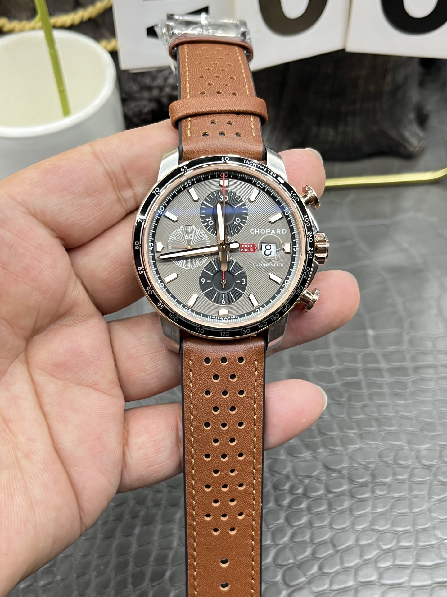 NO:158270,V7 Chopard Racing Series/44mm/Equipped with Shanghai fully automatic chronograph code machinery, Chopard19860909V7萧邦赛车系列/44mm/搭载上海全自动计时码机械,,chopard,Watch