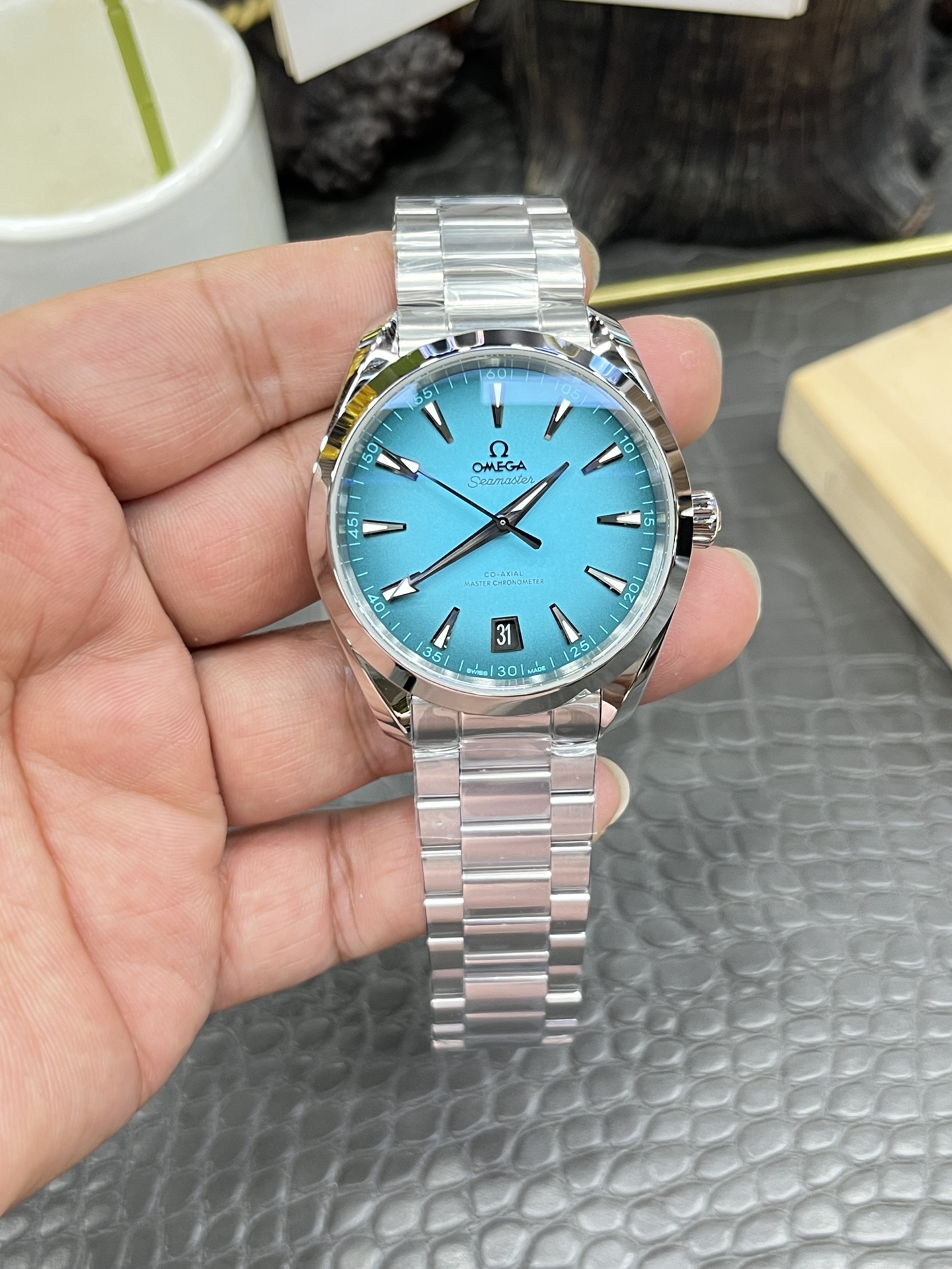 Omega Seamaster Aqua Terra 150M Tiffany Blue Dial Automatic Watch