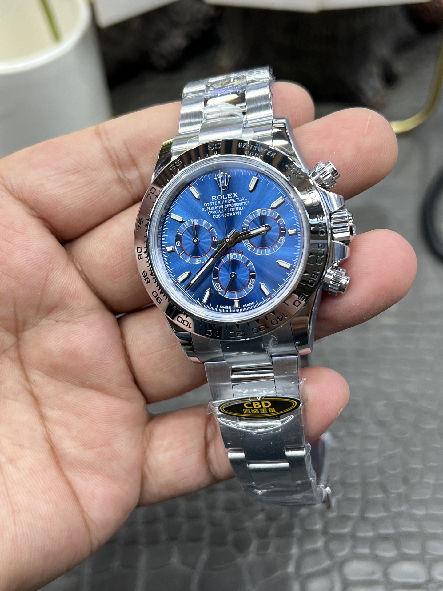 Rolex Daytona 40mm White Gold Blue Dial Automatic Chronograph Watch 6 i1748112356911 7455 0 4
