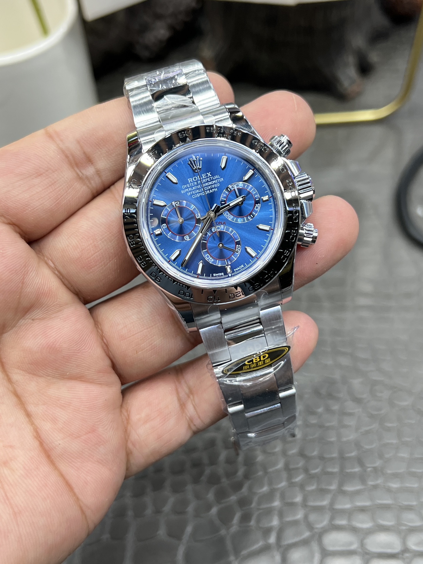 Rolex Daytona 40mm White Gold Blue Dial Automatic Chronograph Watch 3 i1748112356965 6940 0 1