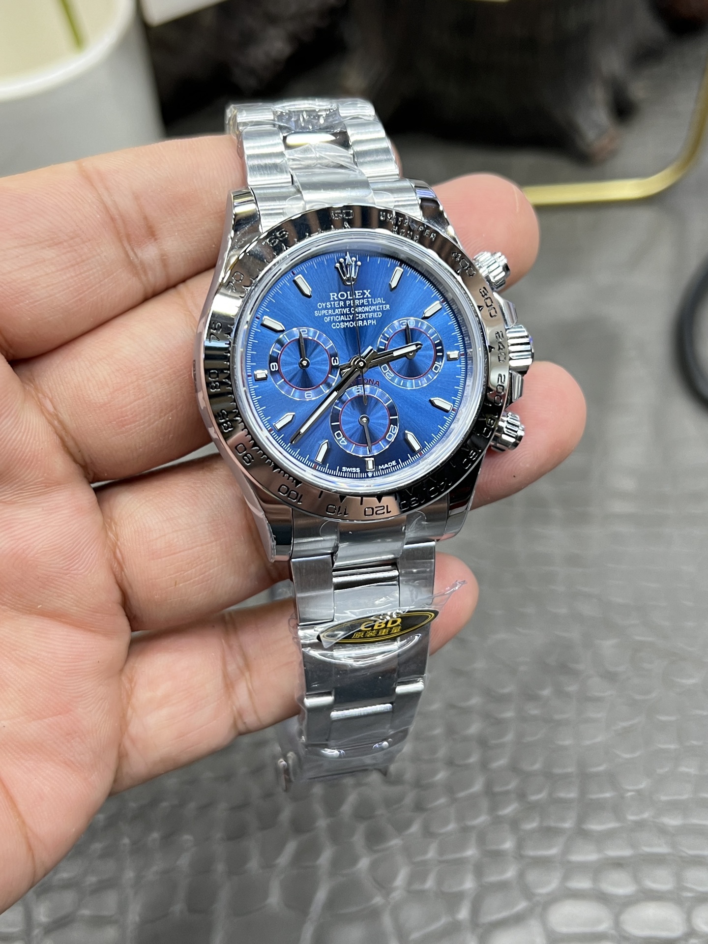 Rolex Daytona 40mm White Gold Blue Dial Automatic Chronograph Watch 5 i1748112357020 6064 0 3