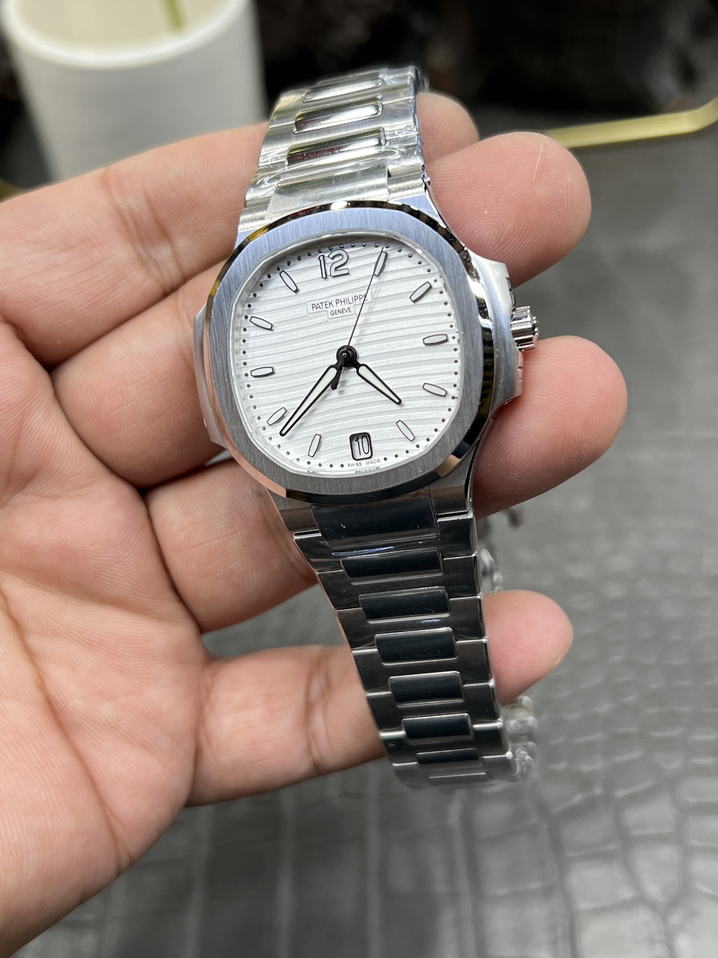 파텍필립 노틸러스 7118 자동 여성용 3 K 공장 레플리카 43965 Patek Philippe 이미지 5