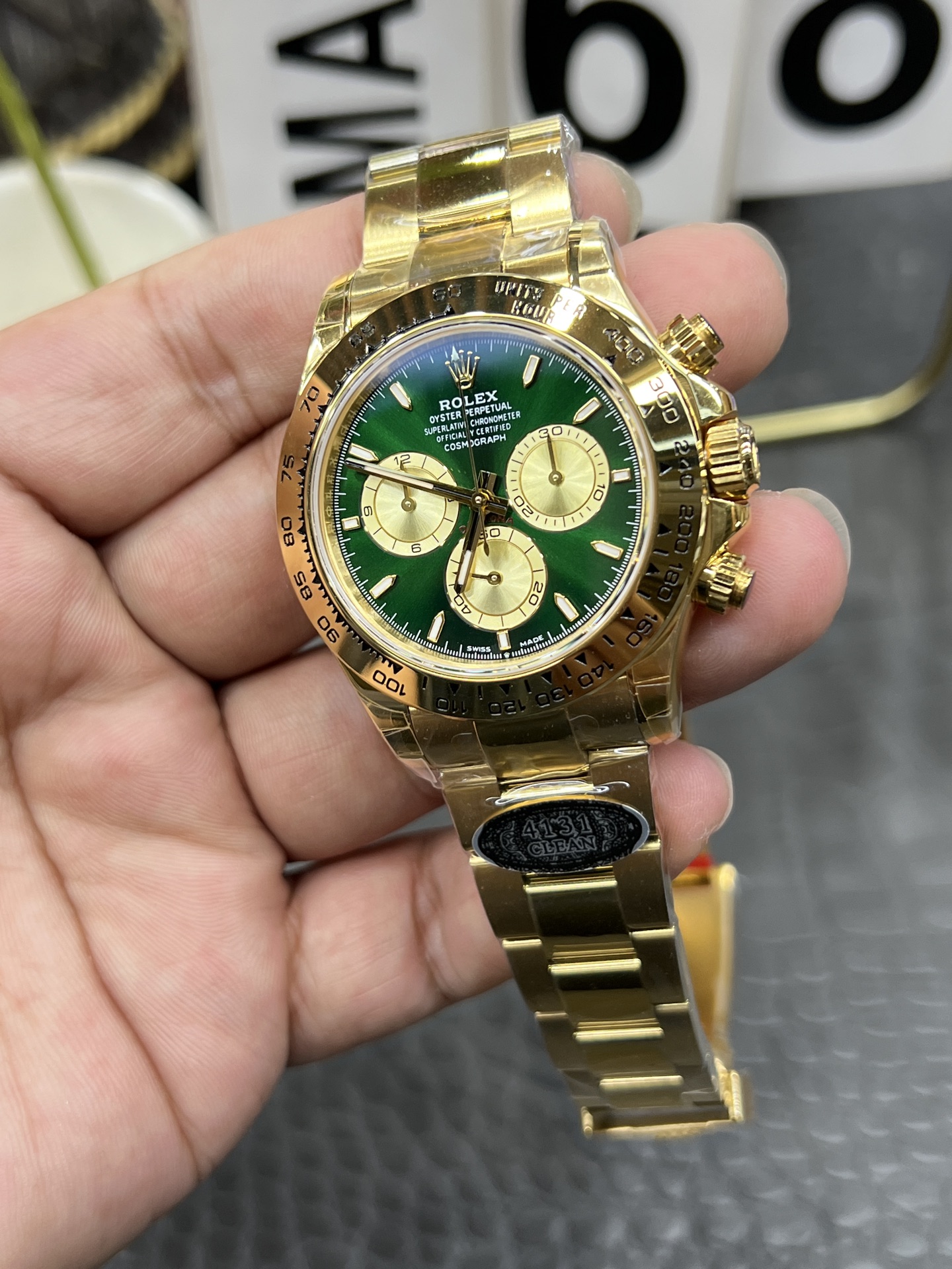 Cvs劳力士迪通拿新款/40mm绿金迪/搭载丹东4801改4131双T全自动计时码机械