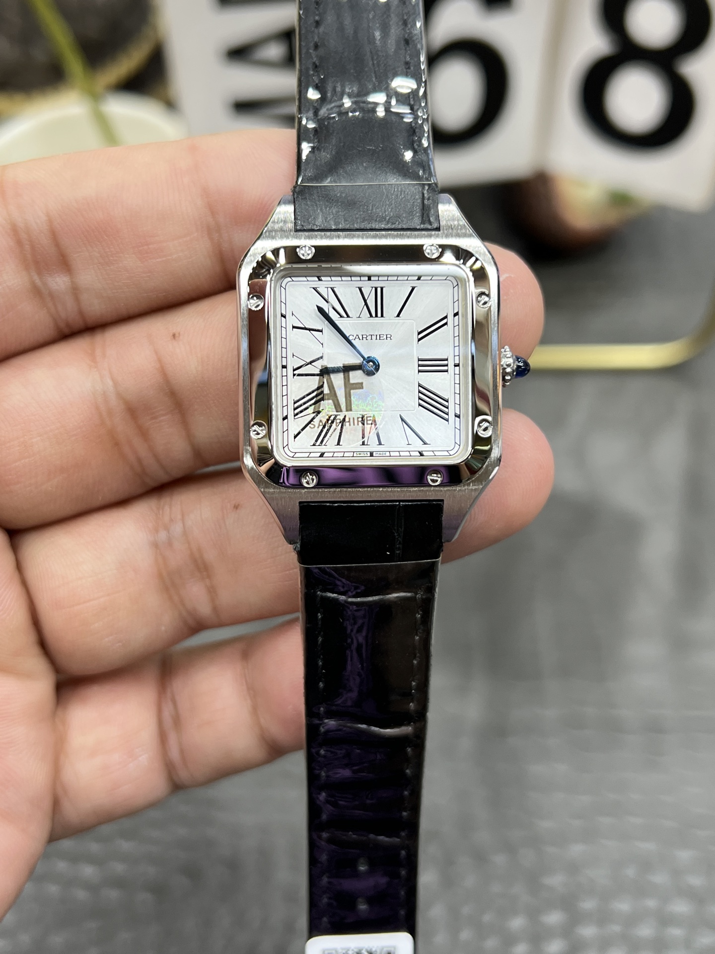 까르띠에 산토스 37.4×27.3mm 37.4mm AF공장 론다 쿼츠 무브먼트 쿼츠 무브먼트 레플리카 42575