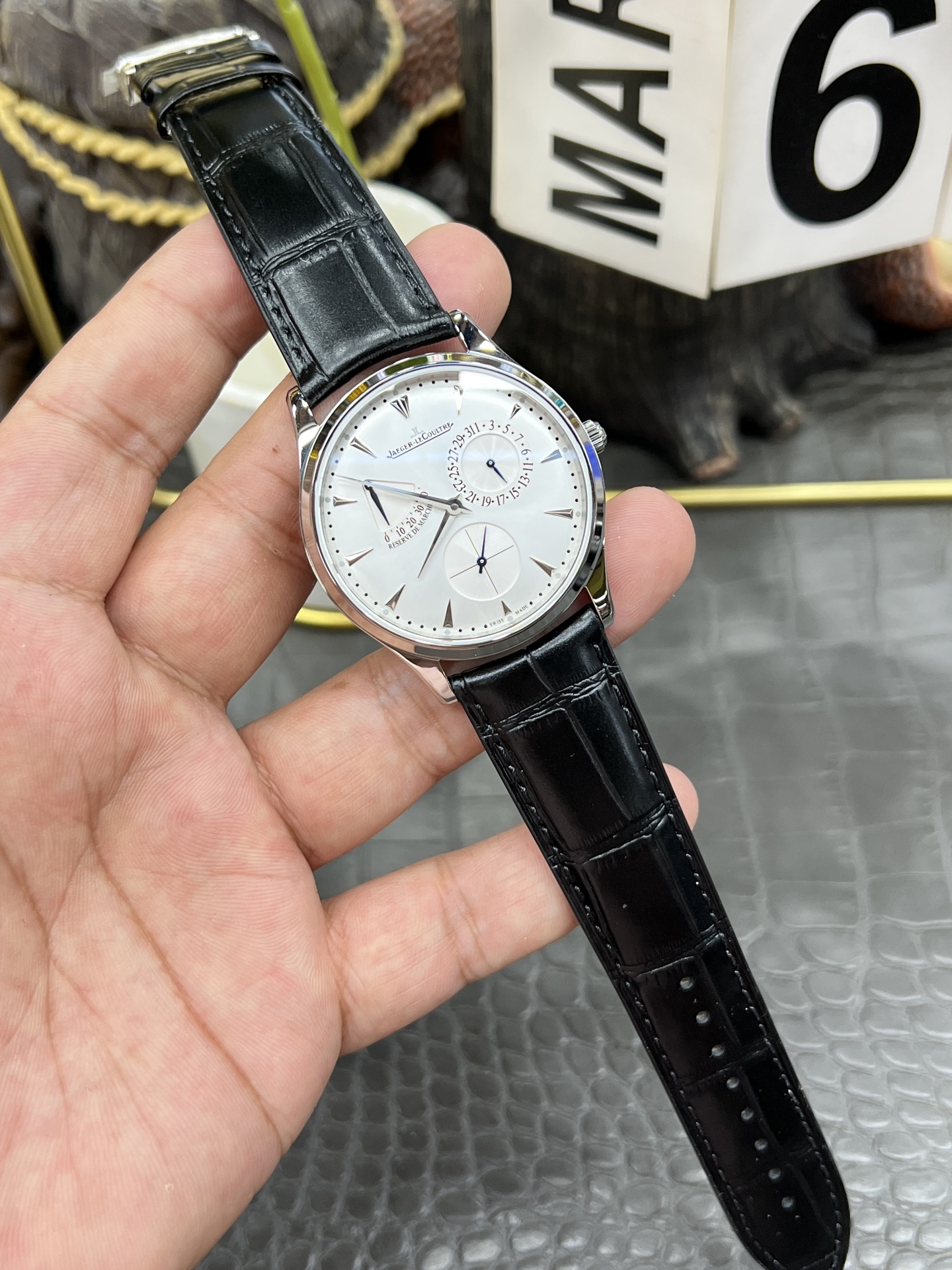 Jaeger-LeCoultre Master Ultra Thin Moon Men's Watch, Black Leather Strap 10 i1750511251185 2495 0 8