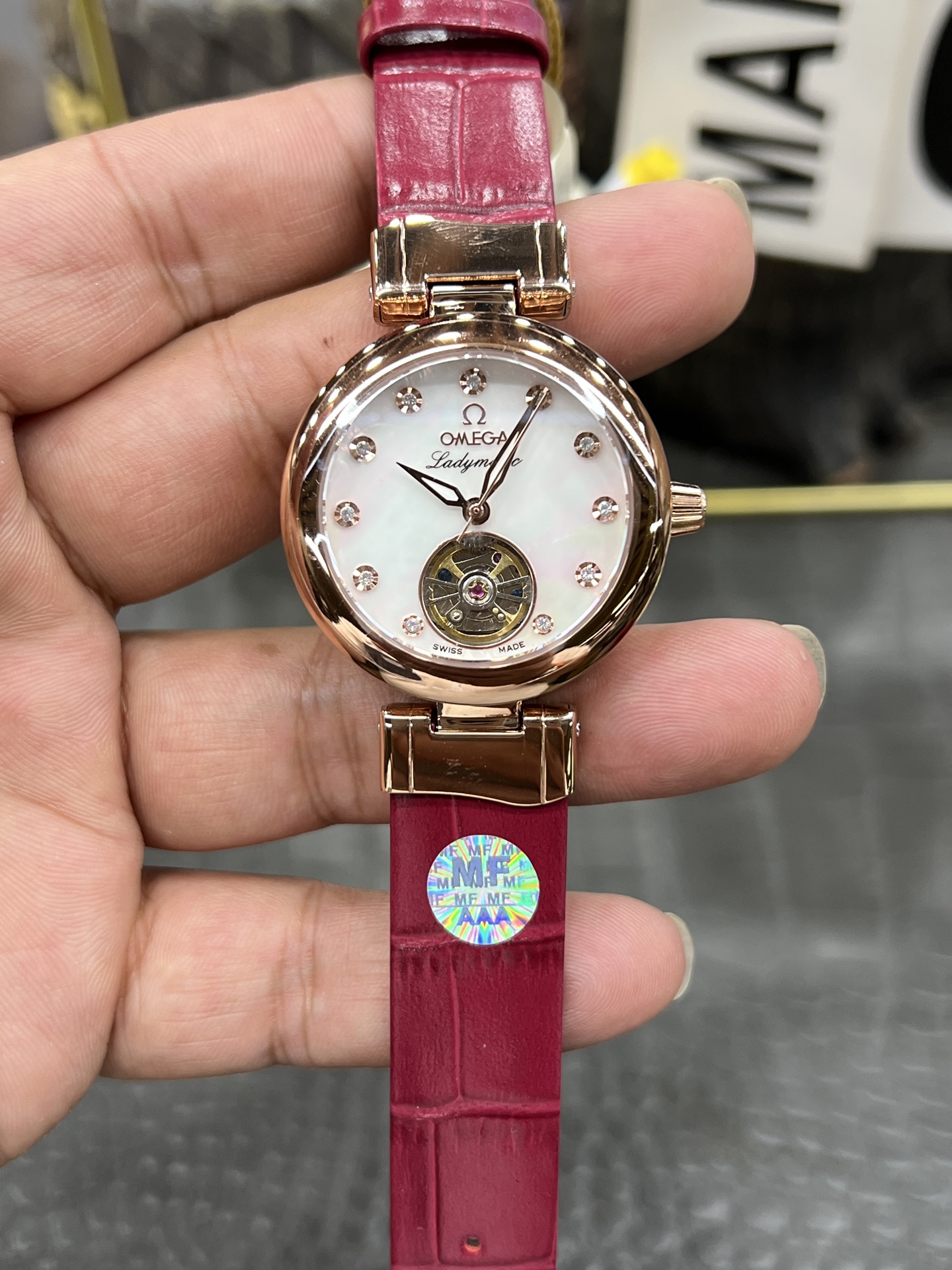 오메가 컨스텔레이션 버드네스트 34mm 여성 자동 기계식 MF공장 시계 레플리카 44550