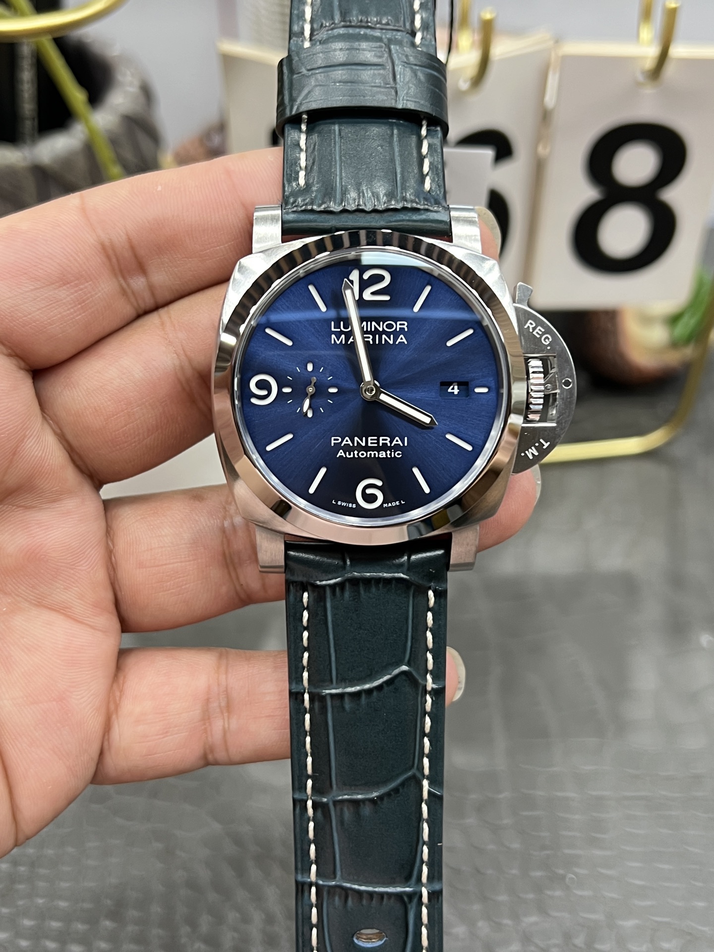 파네라이 PAM1313 44mm 블루 다이얼 자동 VS 공장 레플리카 43752