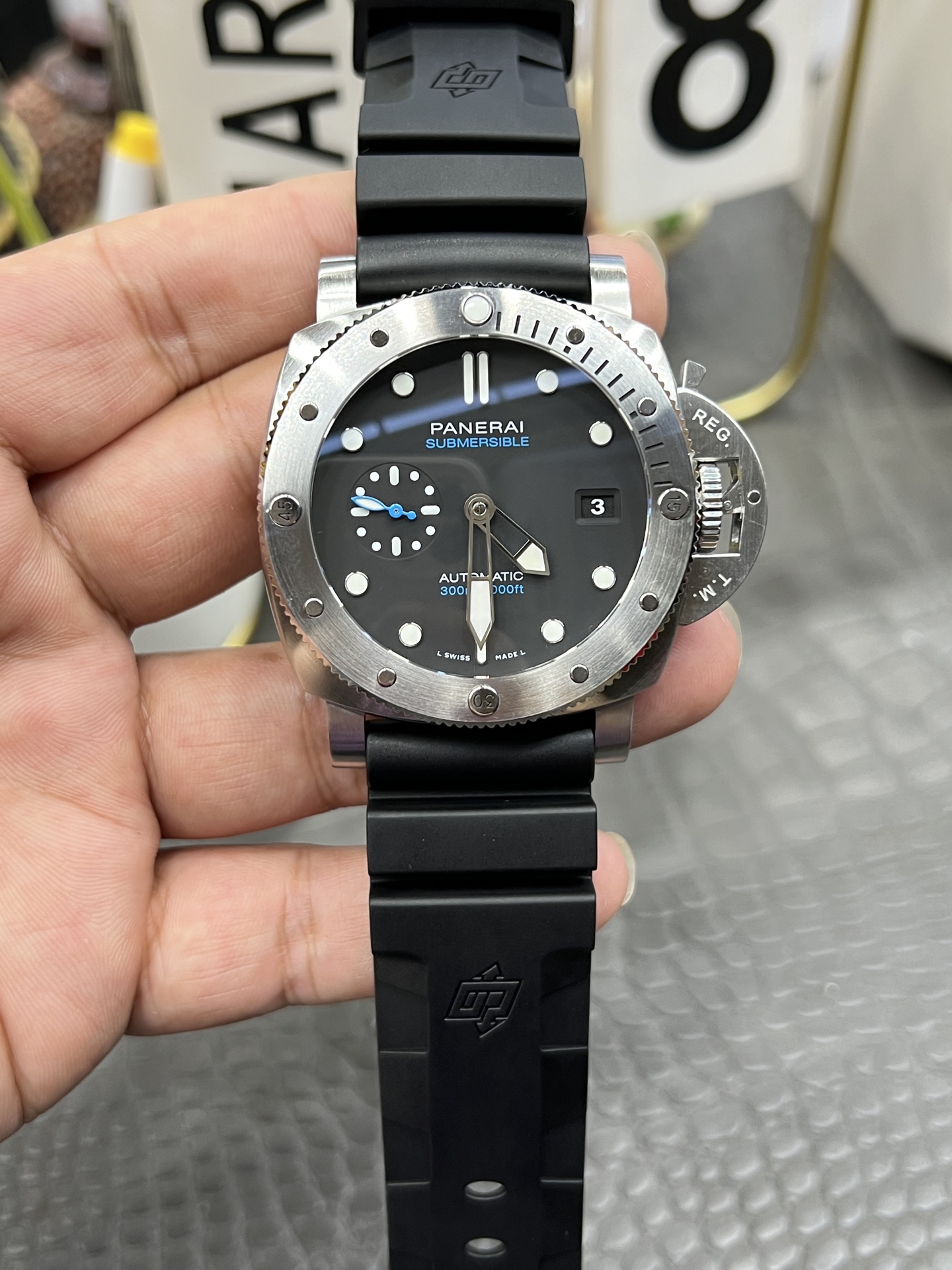 파네라이 PAM1229 44mm 블루 다이얼 자동 VS 공장 레플리카 43754