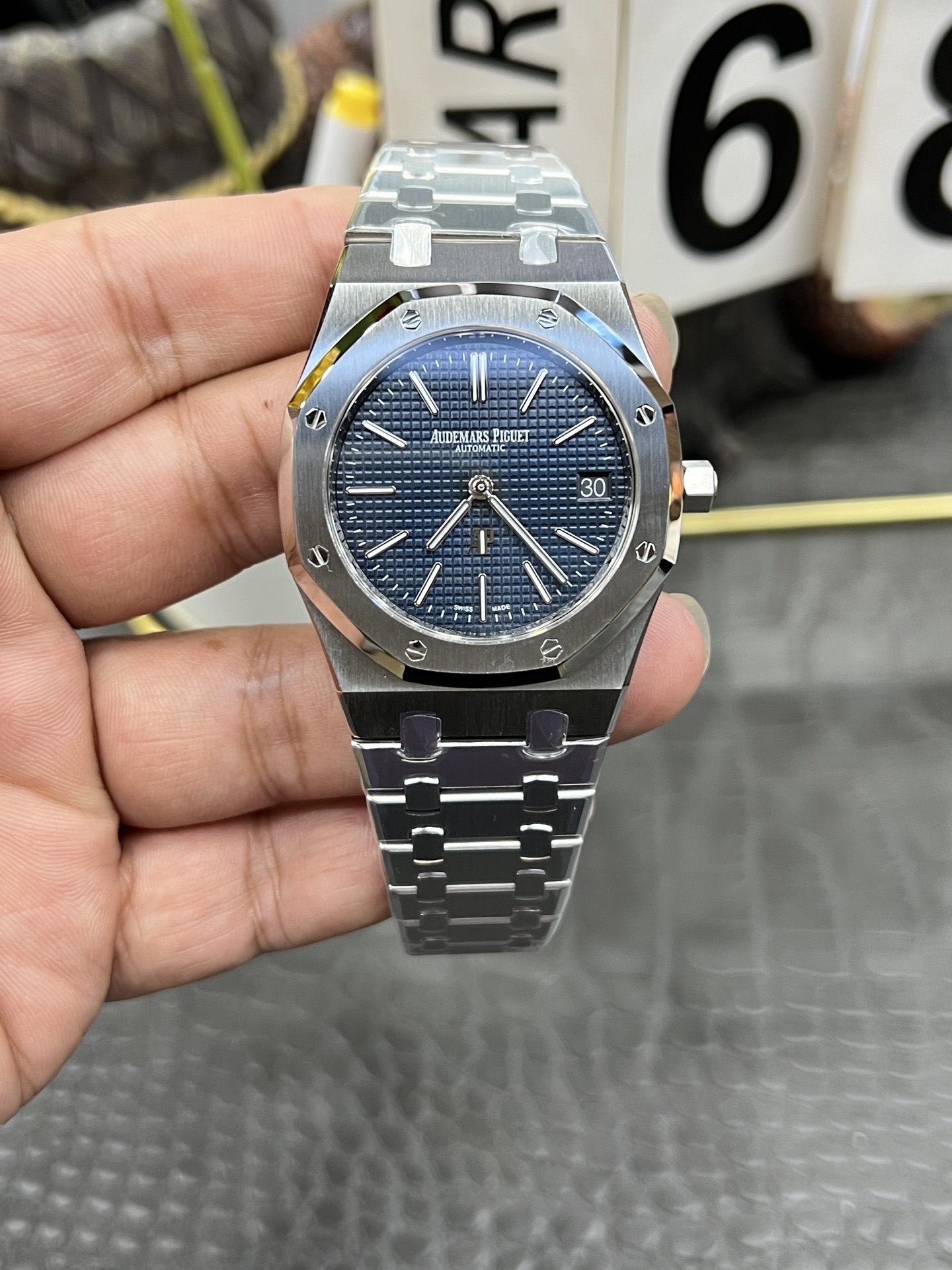 Audemars Piguet Royal Oak 16202ST Automatic Blue Dial Stainless Steel Watch 2 i1753261768427 6004 0 0