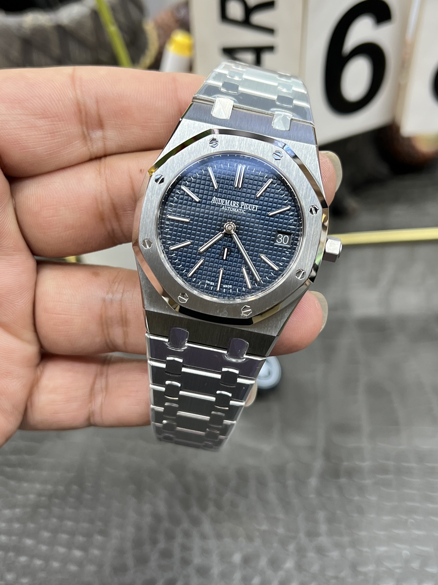 Audemars Piguet Royal Oak 16202ST Automatic Blue Dial Stainless Steel Watch 4 i1753261768480 3131 0 2