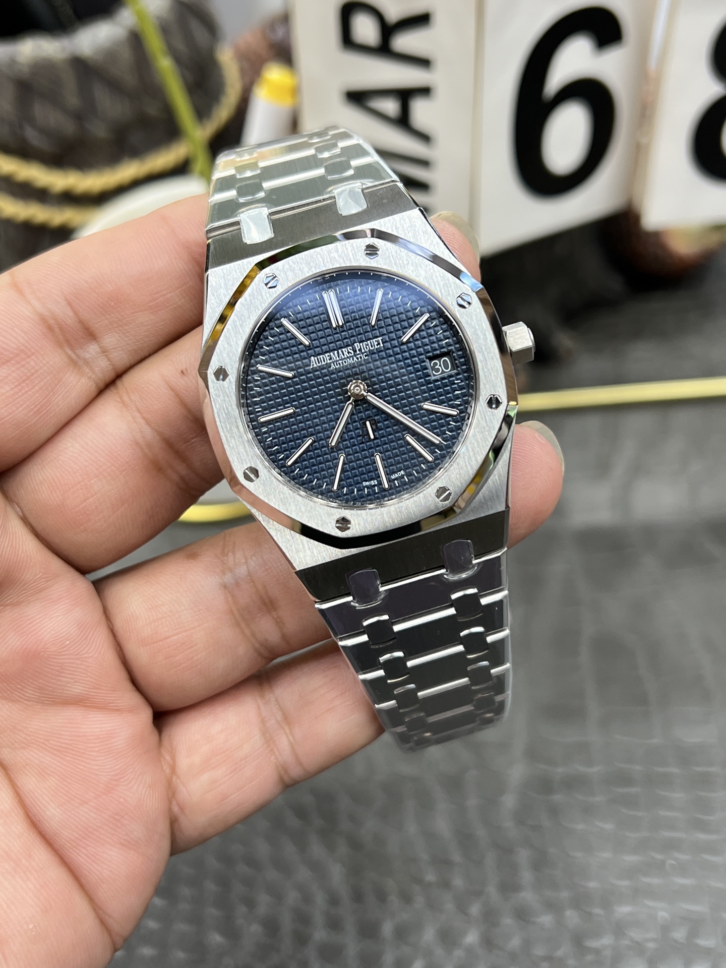 Audemars Piguet Royal Oak 16202ST Automatic Blue Dial Stainless Steel Watch 3 i1753261776745 1507 0 1