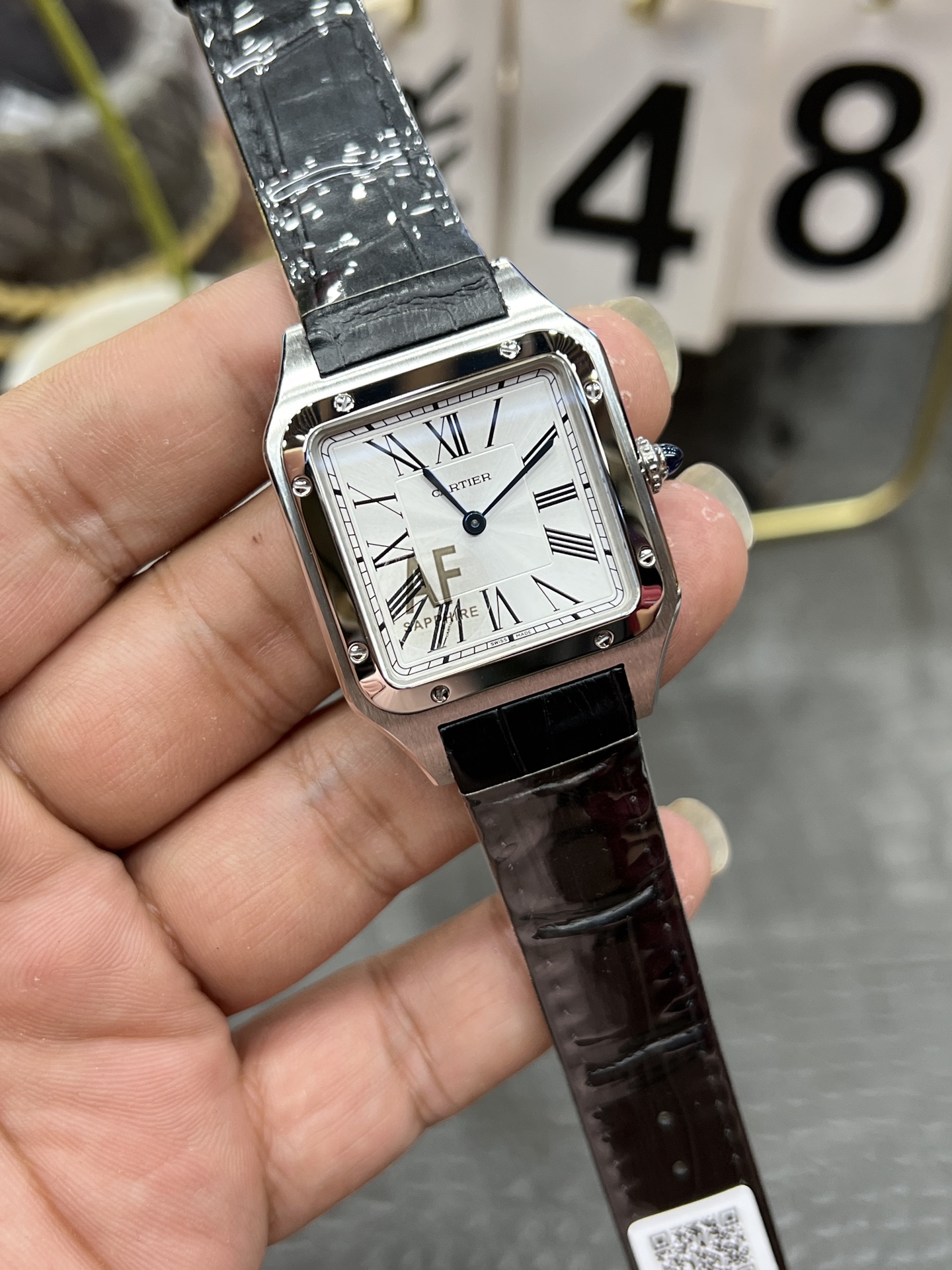 까르띠에 산토스 AF공장 론다 쿼츠 무브먼트 미디움 레플리카 42578 Cartier 상세 이미지 2