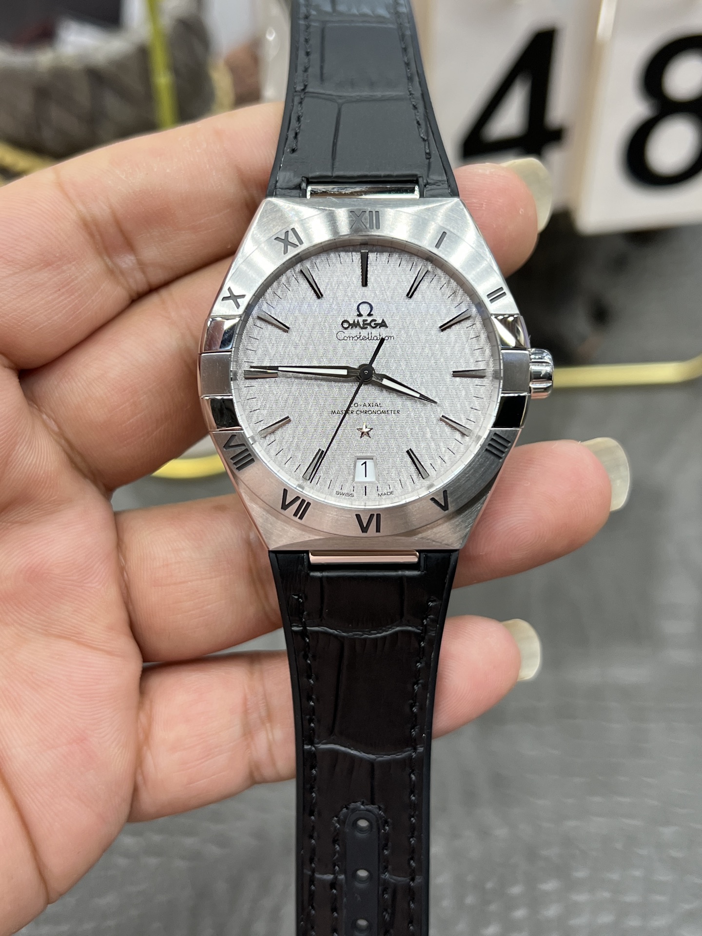 오메가 컨스텔레이션 41mm 남성 자동 기계식 러버스트랩 VS공장 시계 레플리카 44555