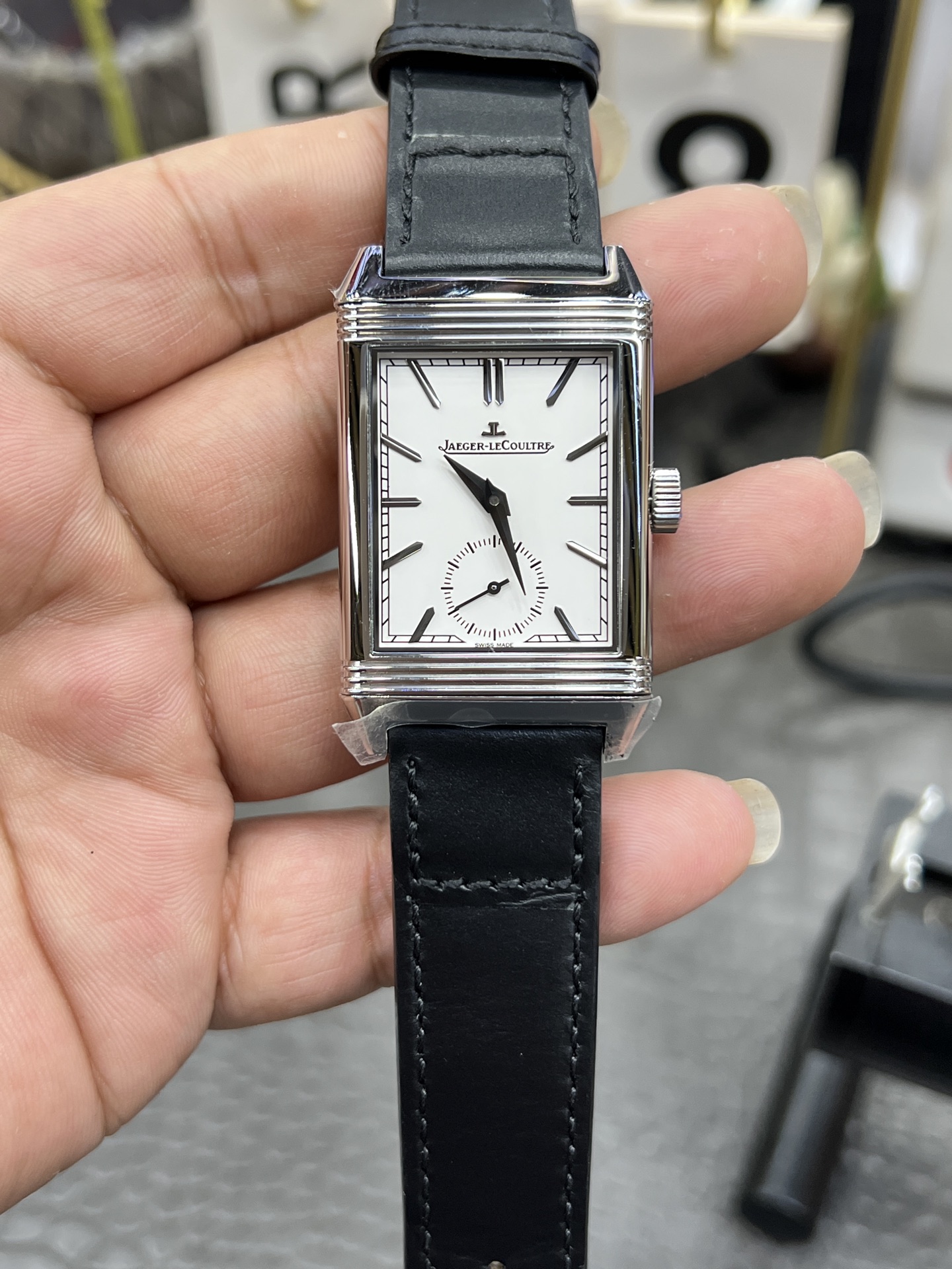 Jaeger-LeCoultre Reverso Classic Manual Wind Watch, Leather Strap, 49mm 1 i1754227945612 6675 0 0