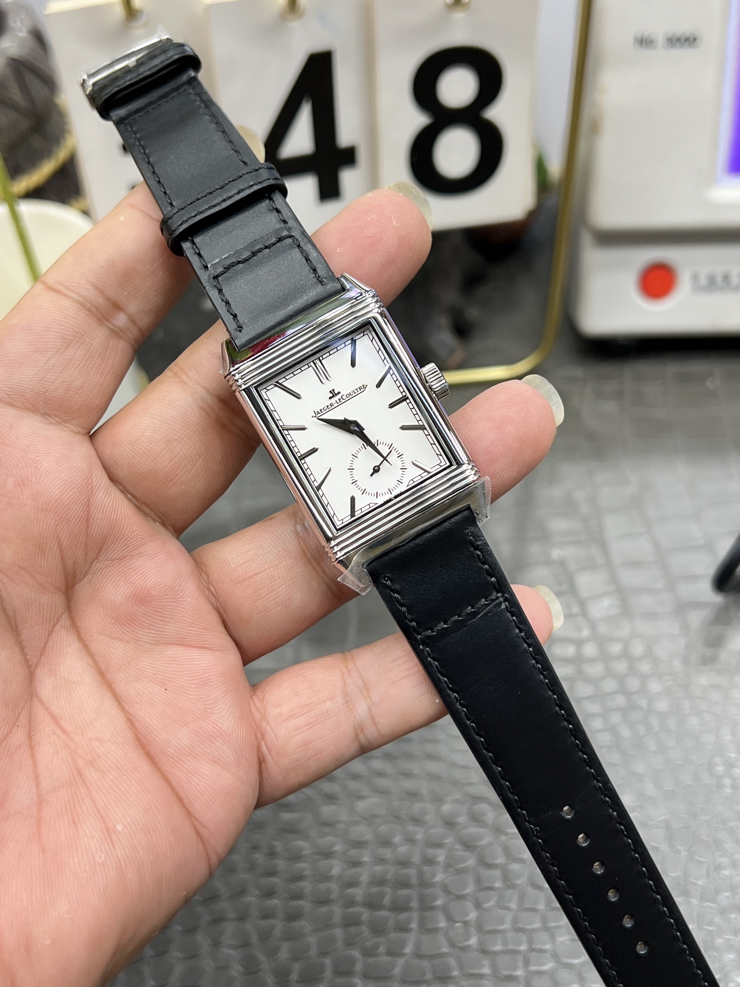 Jaeger-LeCoultre Reverso Classic Manual Wind Watch, Leather Strap, 49mm 9 i1754227947387 2880 0 8