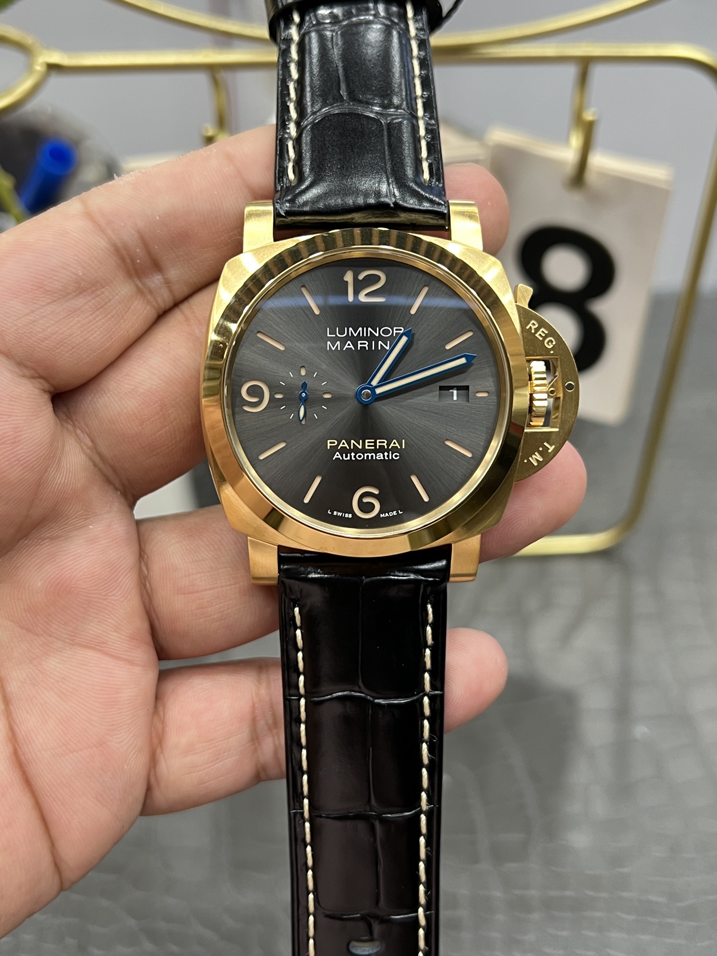 파네라이 PAM1115 44mm 로즈골드 자동 VS 공장 레플리카 43756