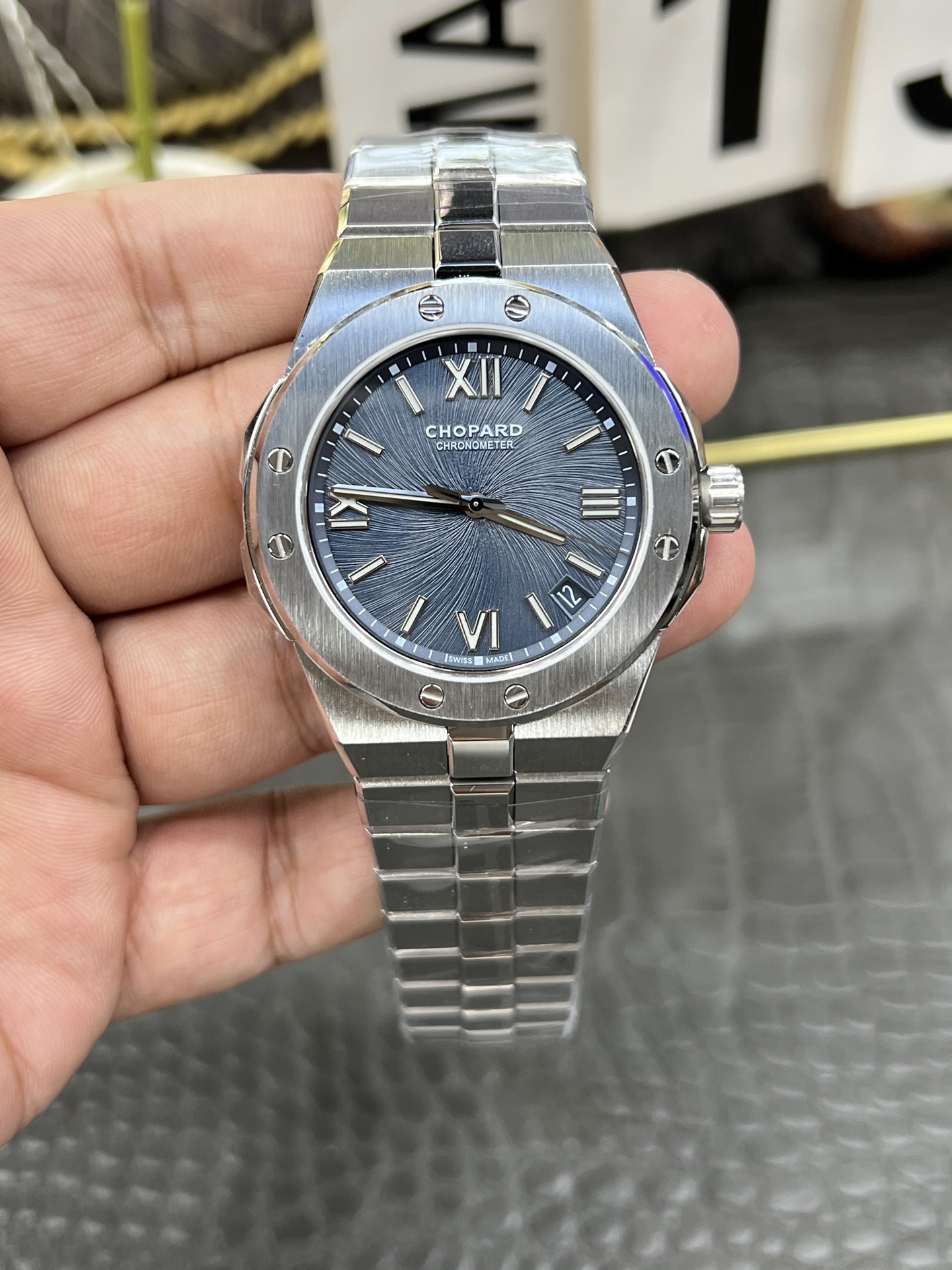 쇼파드 알파인 이글 41mm 블루 다이얼 CH 공장 9015 오토매틱 남성 시계 레플리카 45047