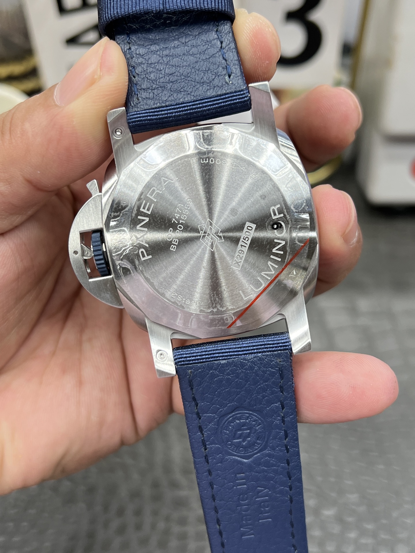 파네라이 PAM1157 블루 다이얼 자동 VS 공장 레플리카 43762 Panerai 이미지 7