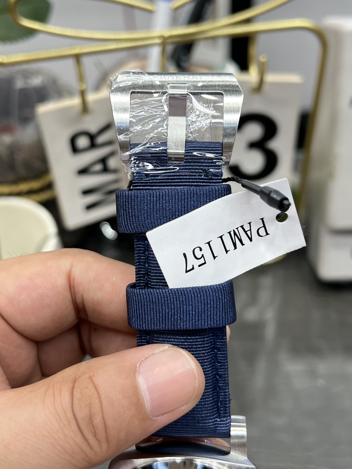 파네라이 PAM1157 블루 다이얼 자동 VS 공장 레플리카 43762 Panerai 이미지 8