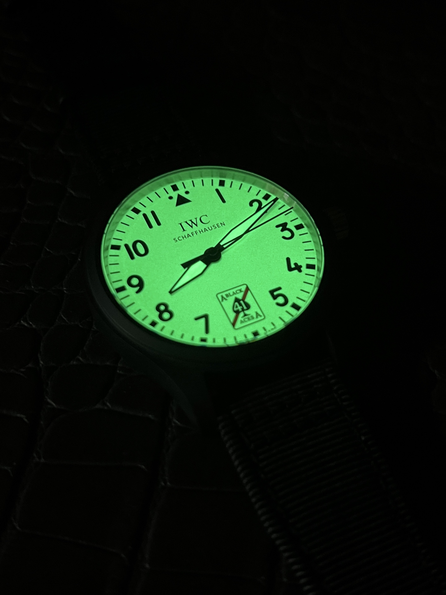 IWC 파일럿 에이스 오브 스페이드 세라믹 시계 이미지 5