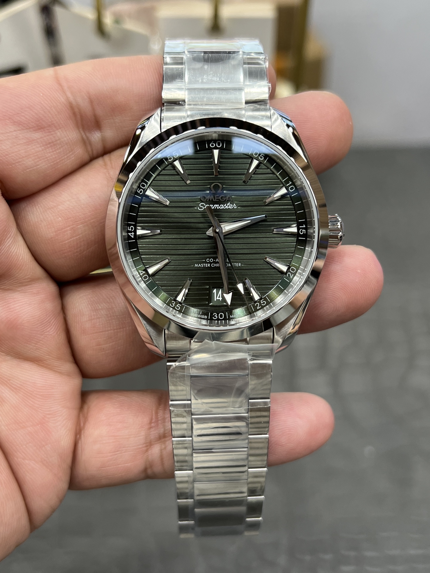 오메가 씨마스터 아쿠아테라 41.5mm 그린 남성 자동 기계식 VS공장 시계 레플리카 44633