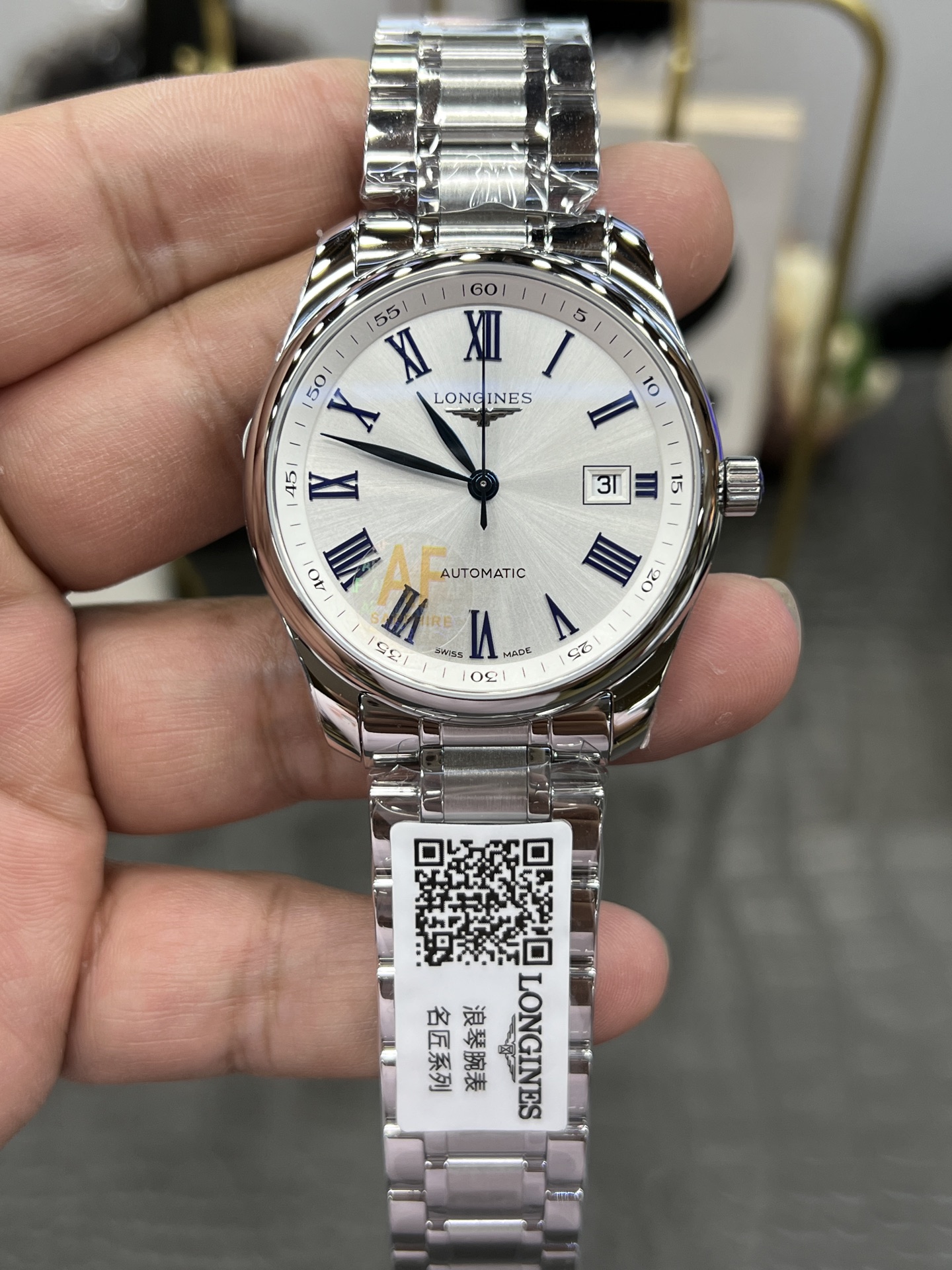 론진 파이오니어 40mm 레더 AF공장 오토매틱 시계 레플리카 44457