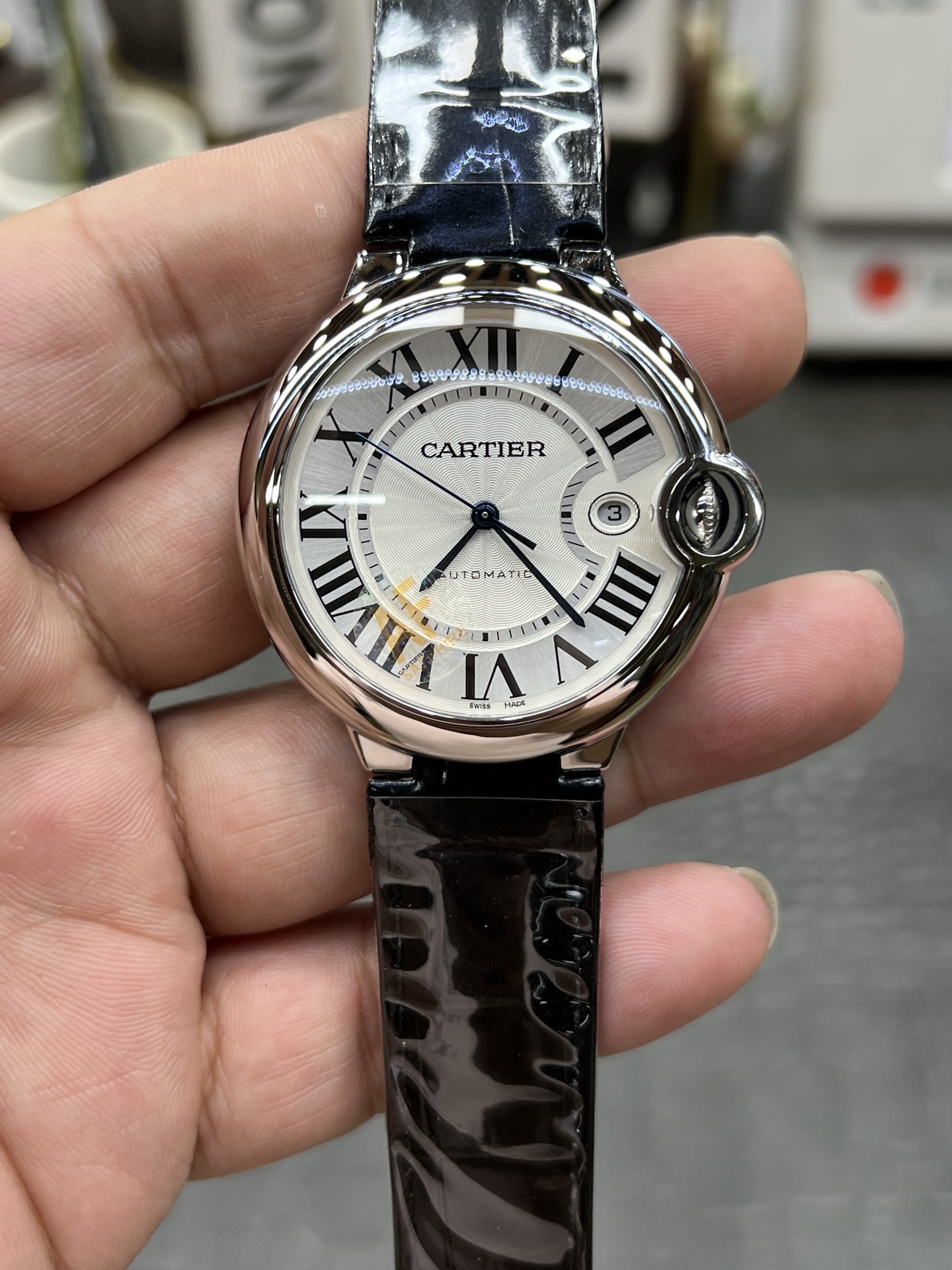 까르띠에 발롱블루 42mm AF공장 2824 오토매틱 무브먼트 시걸 무브먼트 오토매틱 무브먼트 다이아 블루 화이트 레플리카 42647