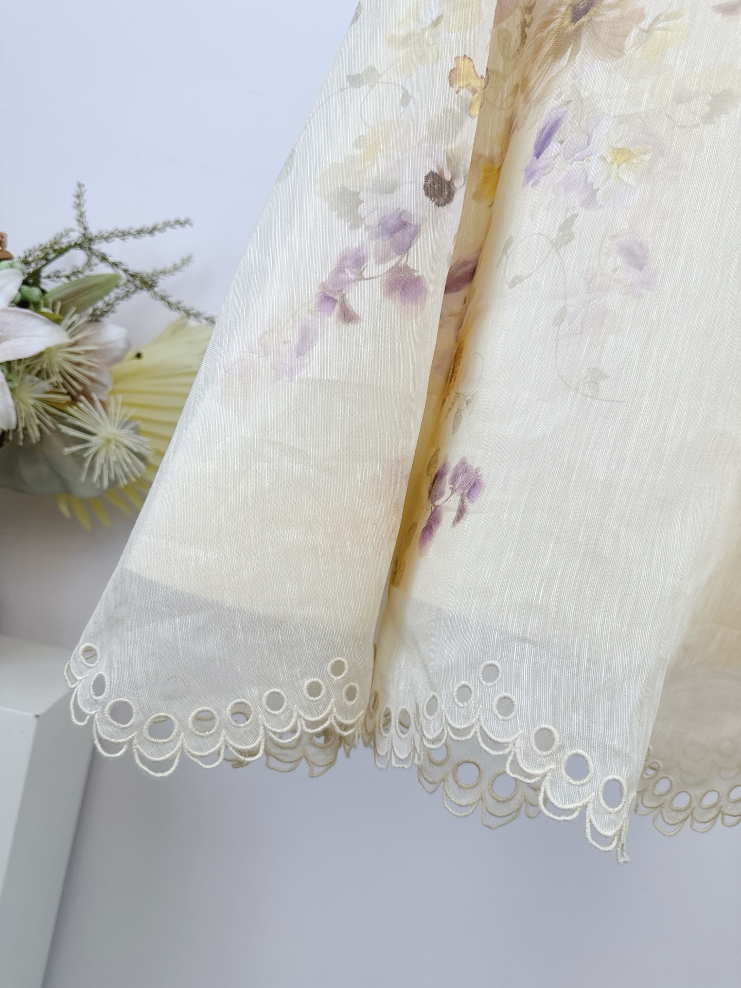 Zimmermann Memento Embroidered Floral Midi Skirt - Silk Linen Blend 9 a1760518264461 7400