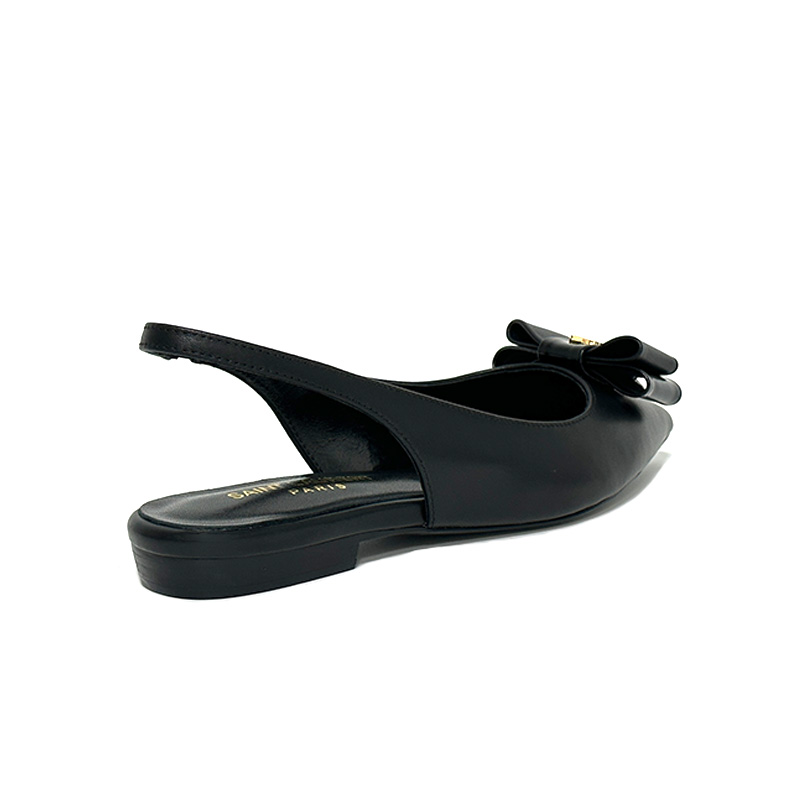 , "Saint Laurent Saint Laurent" YSL popping plana pequeña puntera en punta zapatos individuales. ¡Su