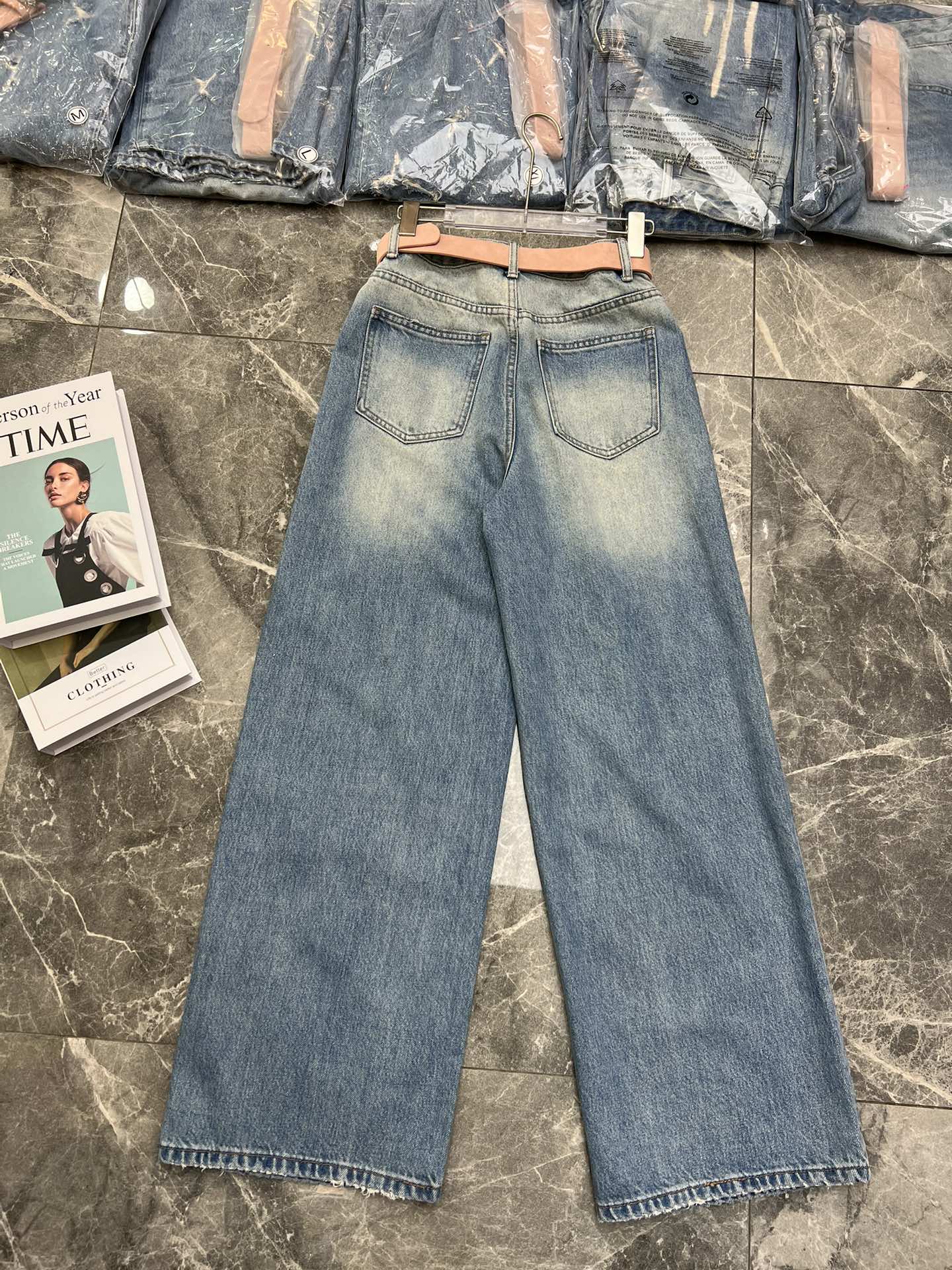 p495 high-quality women’s suit, packaged scissors hand, spring-sprinkled single jeans 26-30 - 图片 7