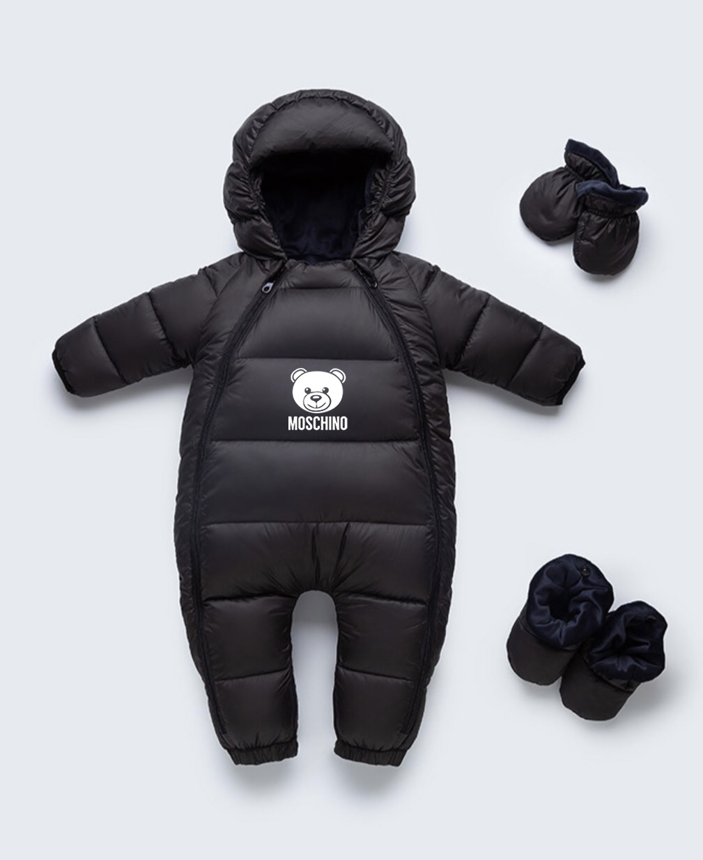 Baby Velvet Letters and Hats Suit with High-Quality Fabric and Warmth - 图片 2