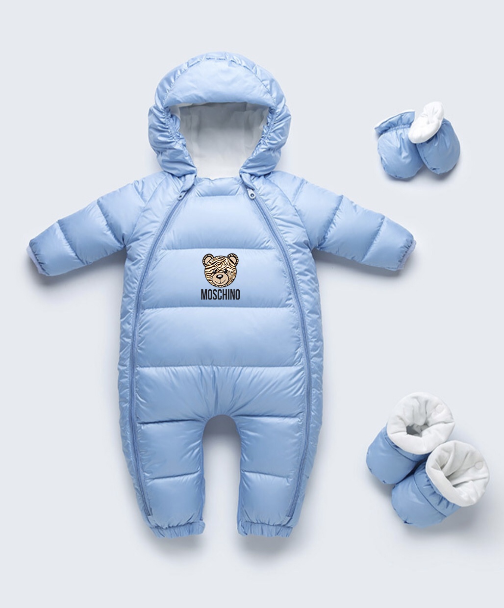 Baby Velvet Letters and Hats Suit with High-Quality Fabric and Warmth - 图片 3