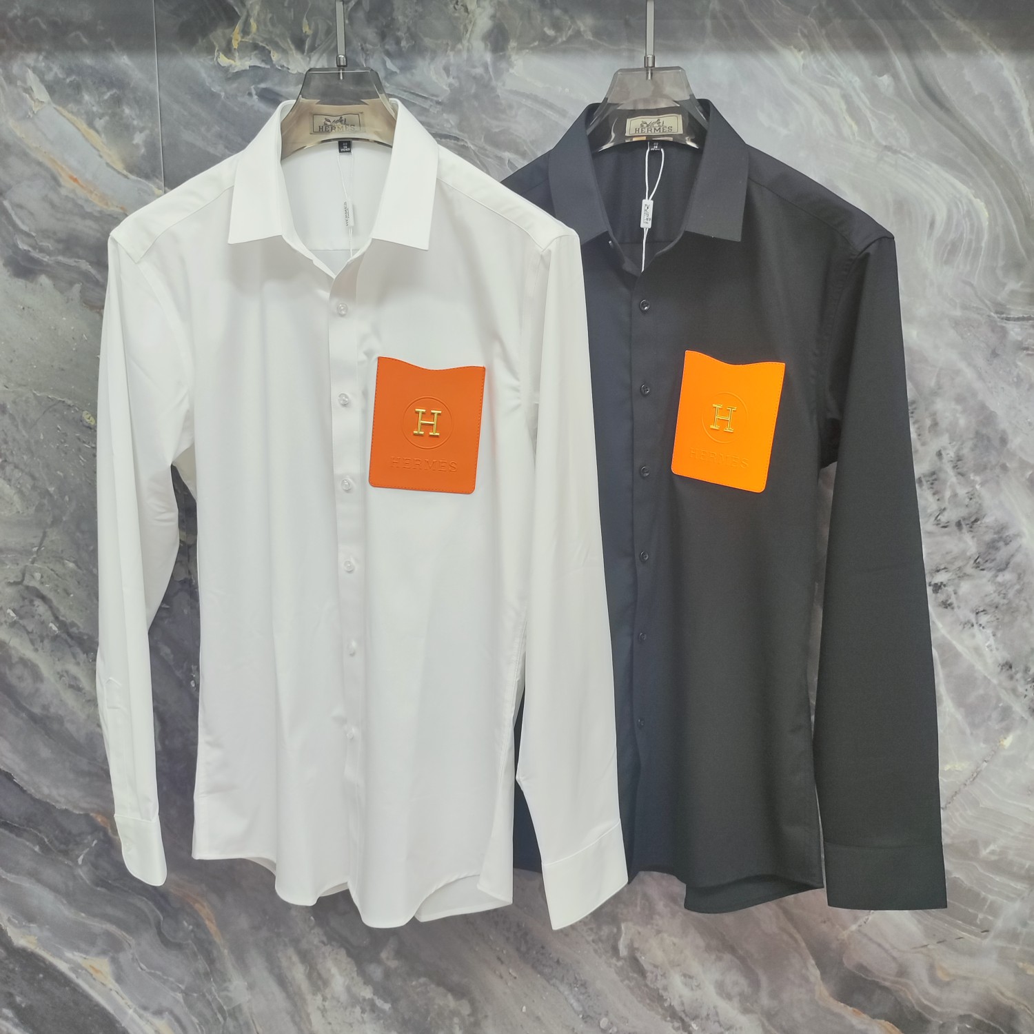   爱马仕 HERMES  2025ss新款长袖 衬衫 衬衣，高端版本！专柜定制面料 透气舒适度高，细节
