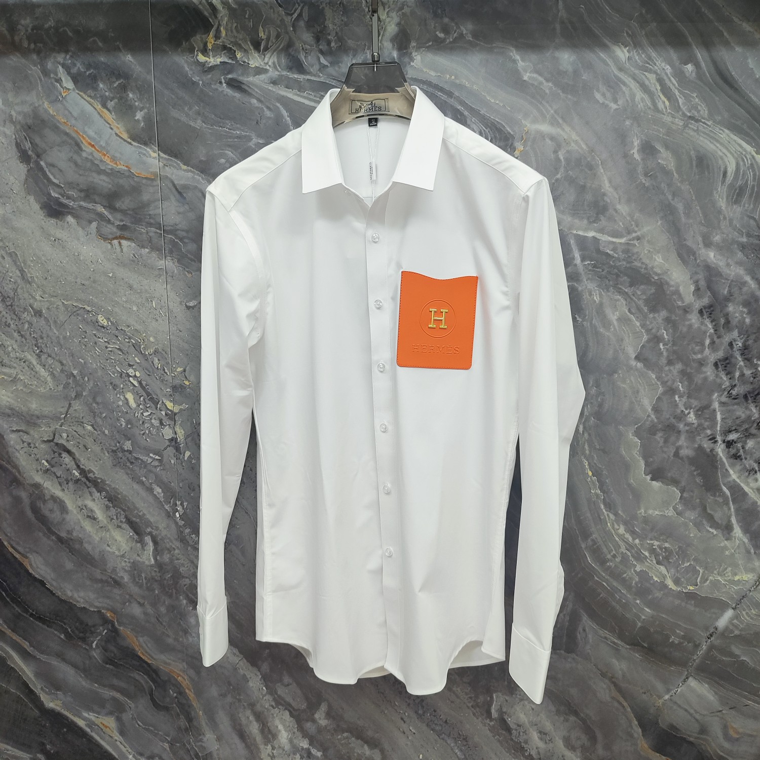   爱马仕 HERMES  2025ss新款长袖 衬衫 衬衣，高端版本！专柜定制面料 透气舒适度高，细节