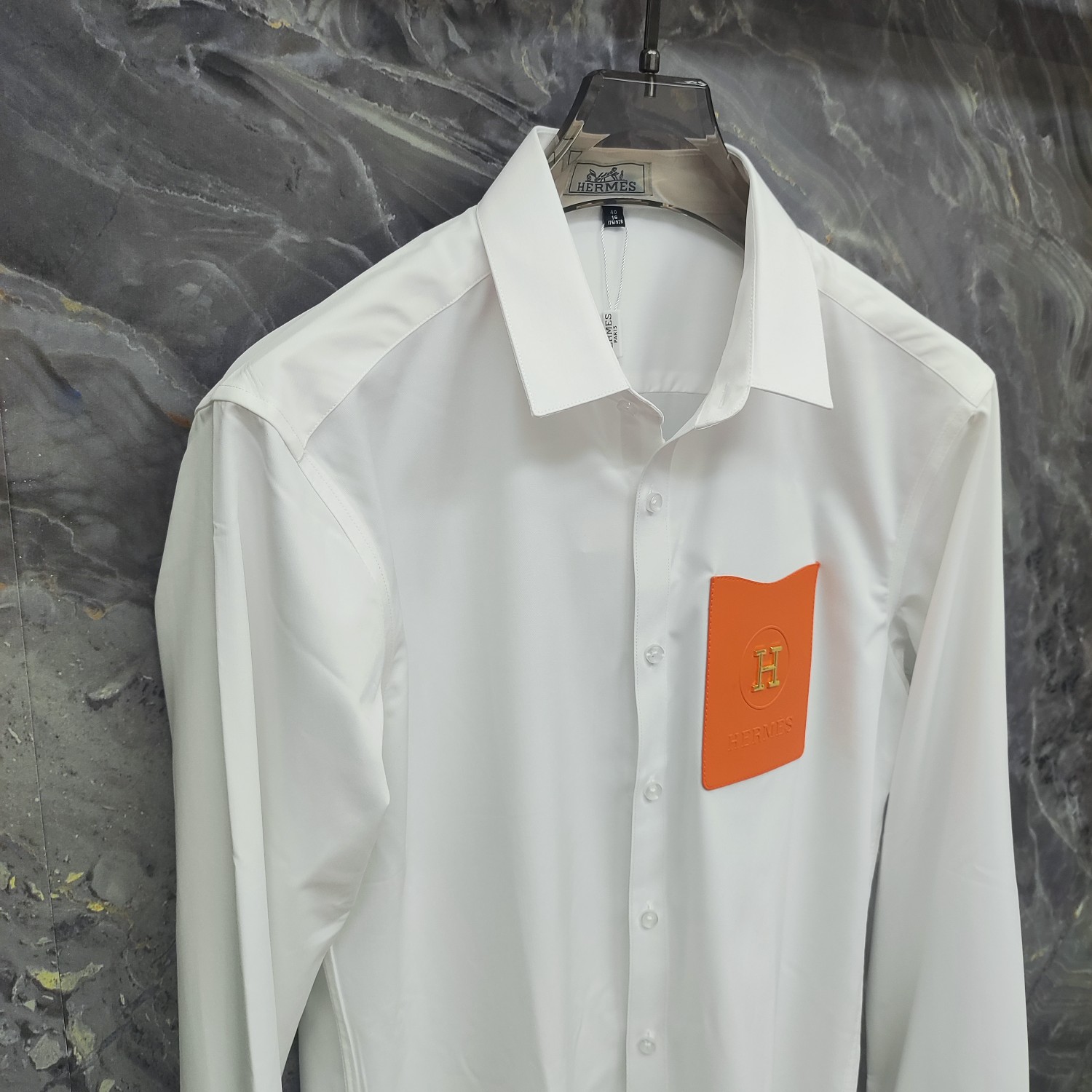   爱马仕 HERMES  2025ss新款长袖 衬衫 衬衣，高端版本！专柜定制面料 透气舒适度高，细节