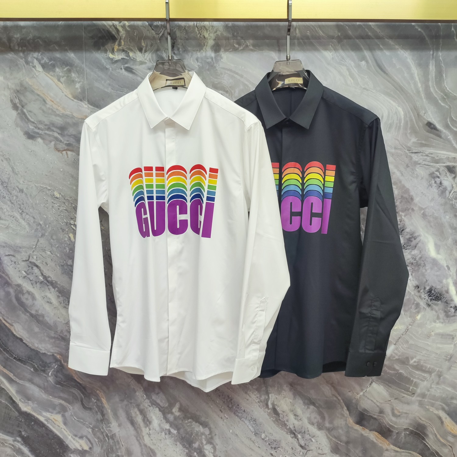   古奇 GUCCI  2025ss新款长袖 衬衫 衬衣，高端版本！专柜定制面料 透气舒适度高，细节无可